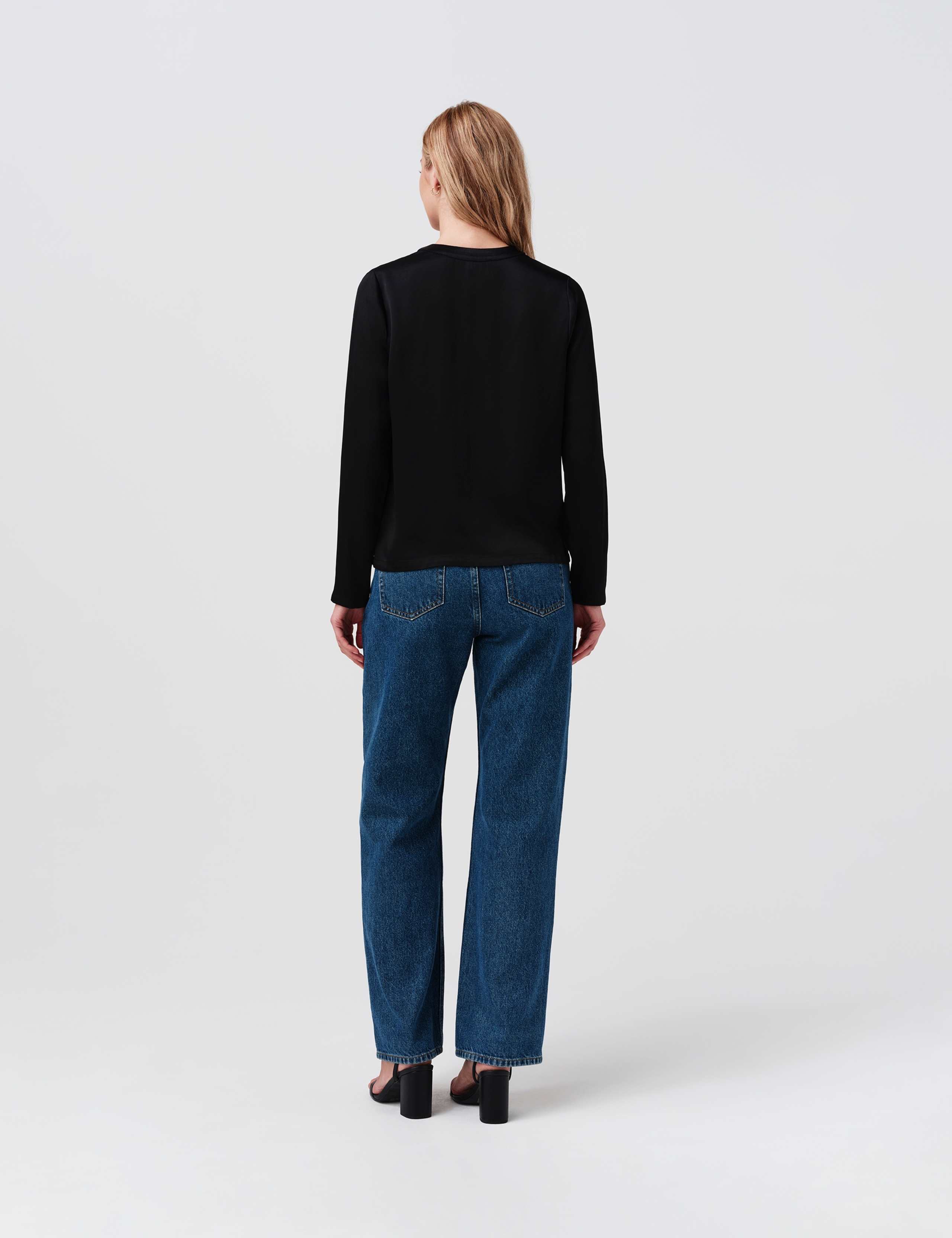 Crepe Button Front Blouse 6 of 8
