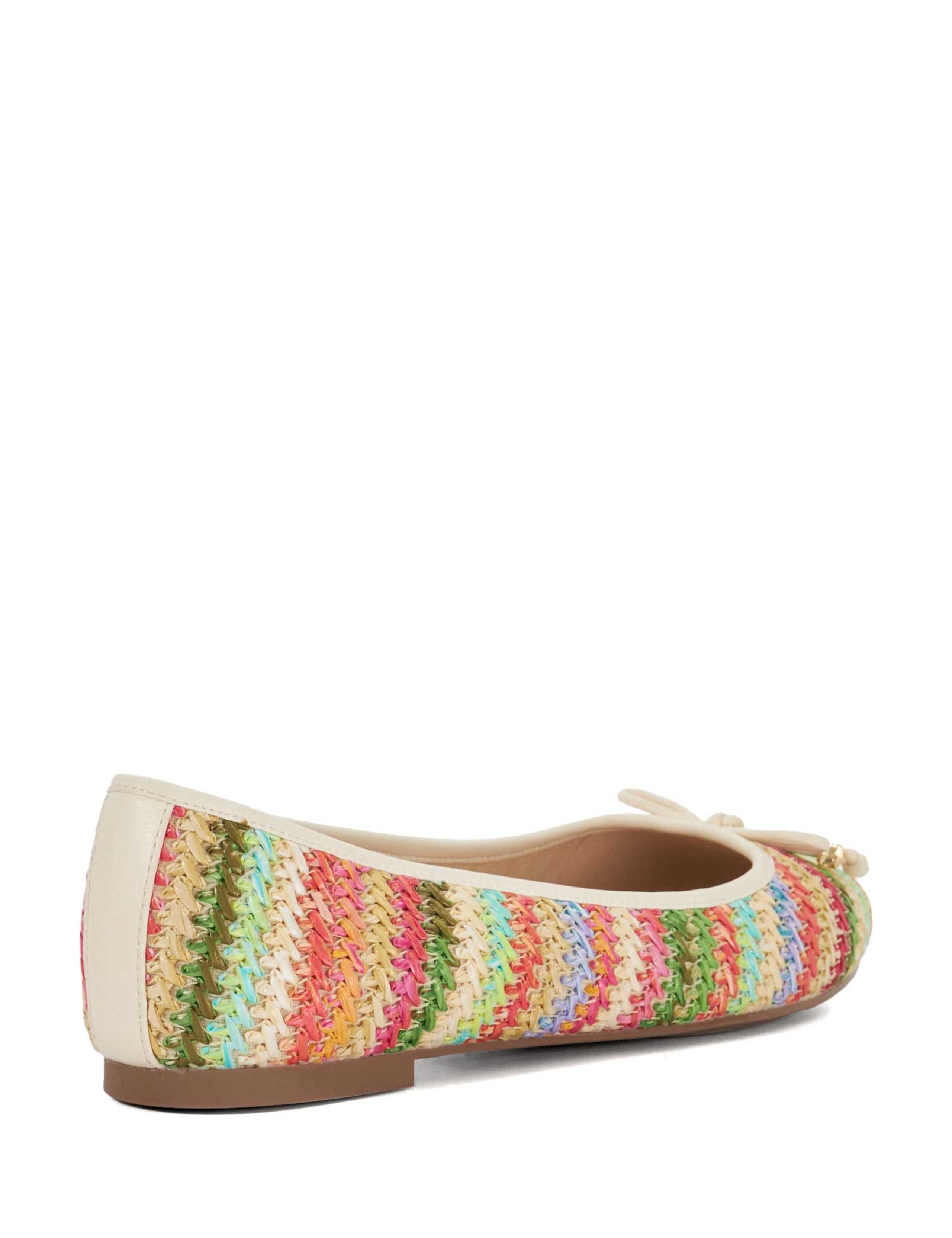 Wide Fit Bow Slip On Flat Ballet Pumps 4 of 5