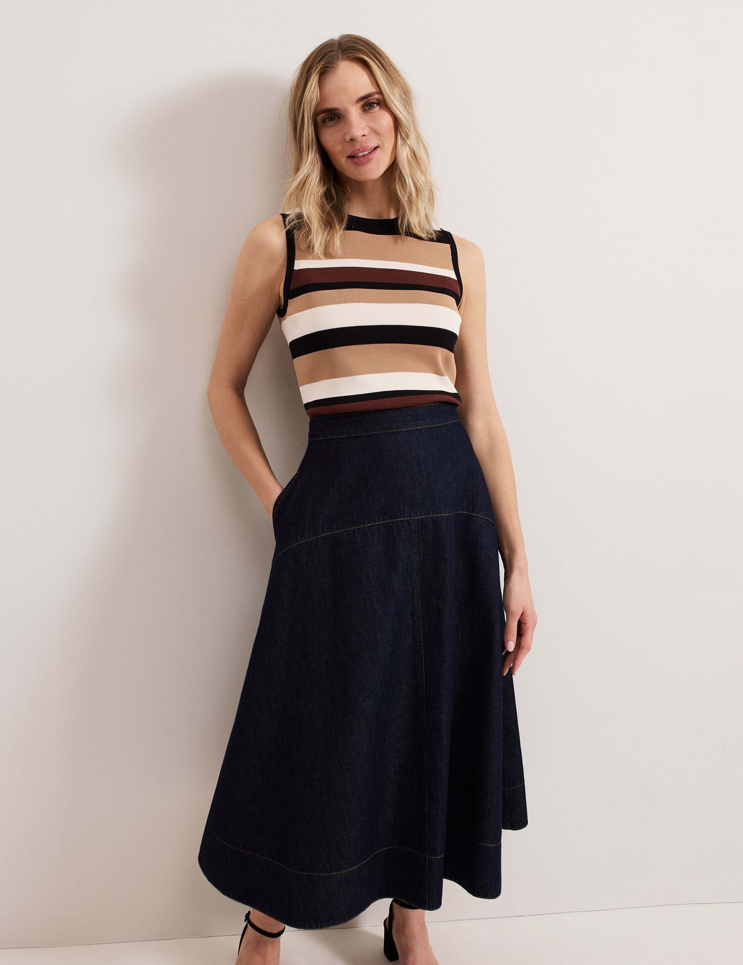 Denim Midaxi Skirt 4 of 7