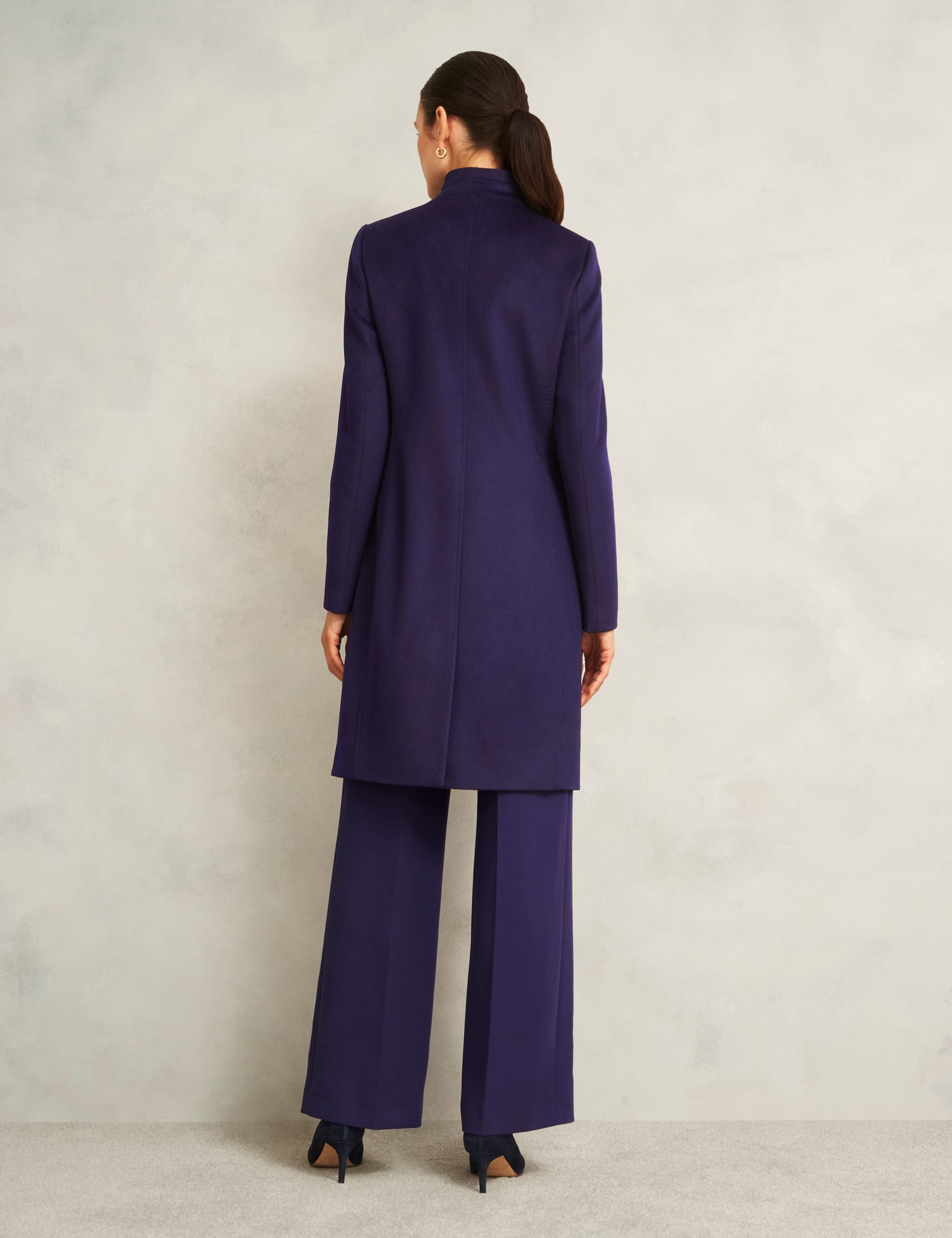 Pure Wool High Neck Tailored Coat 4 of 5