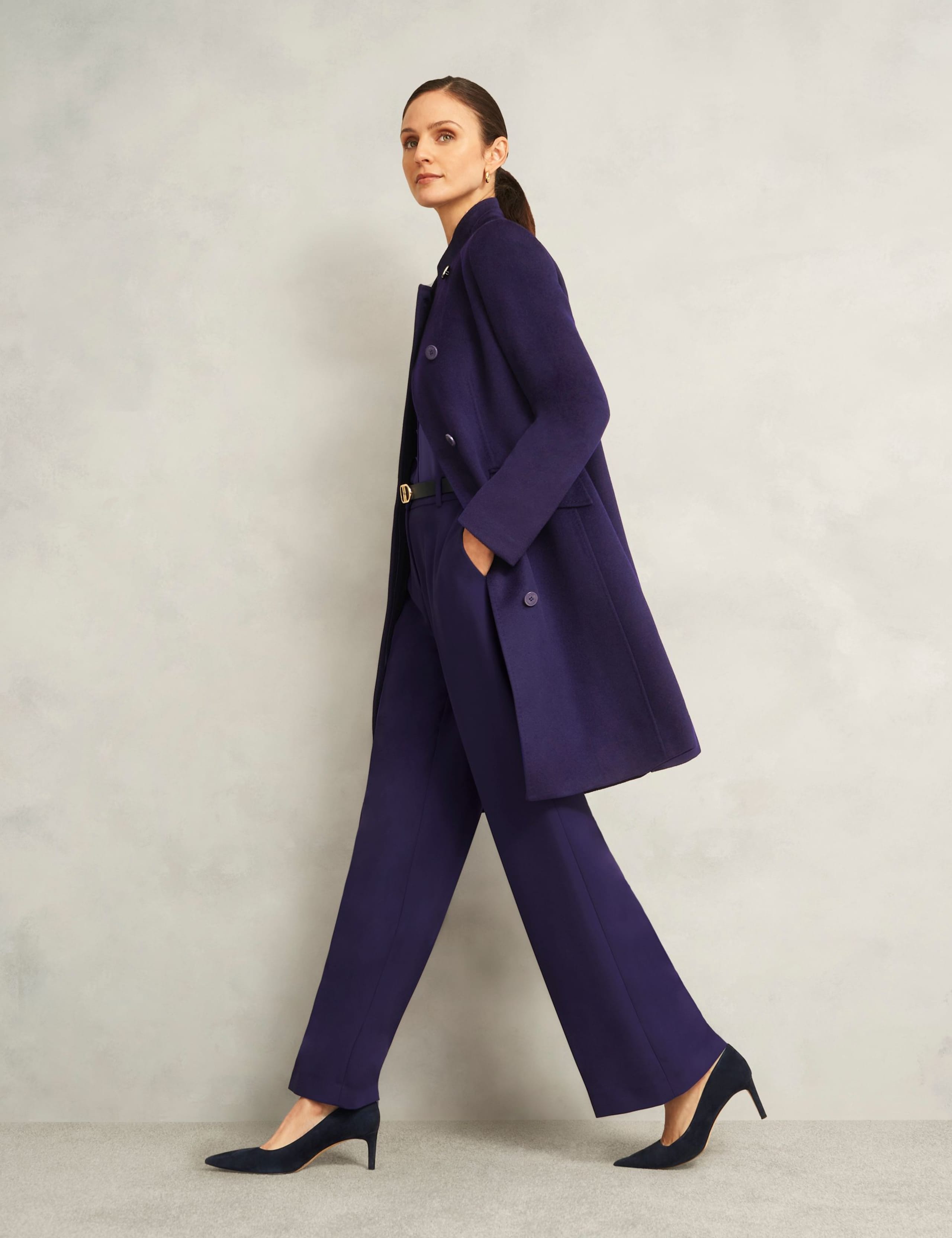 Pure Wool High Neck Tailored Coat 5 of 5