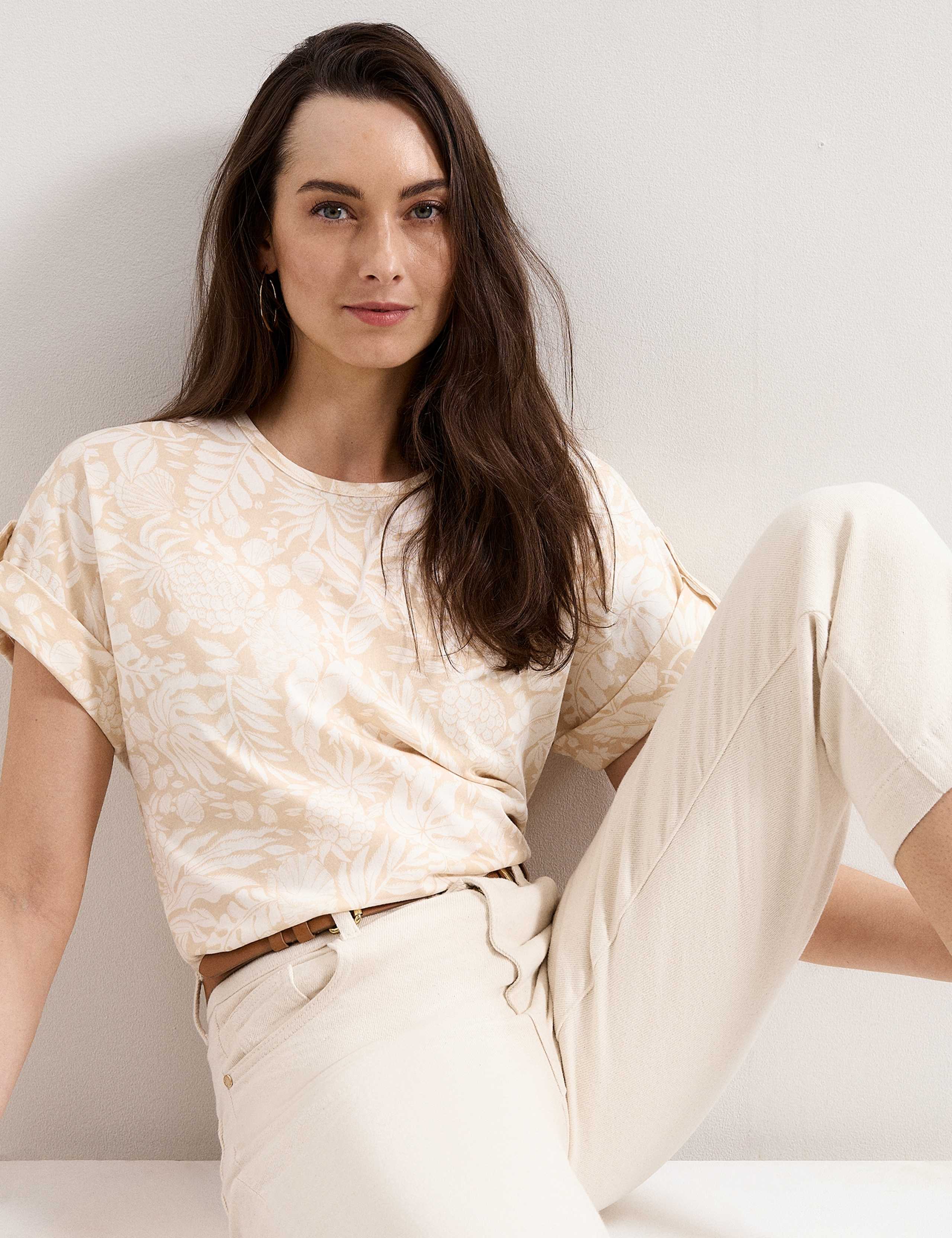 Pure Cotton Floral T-Shirt 1 of 6