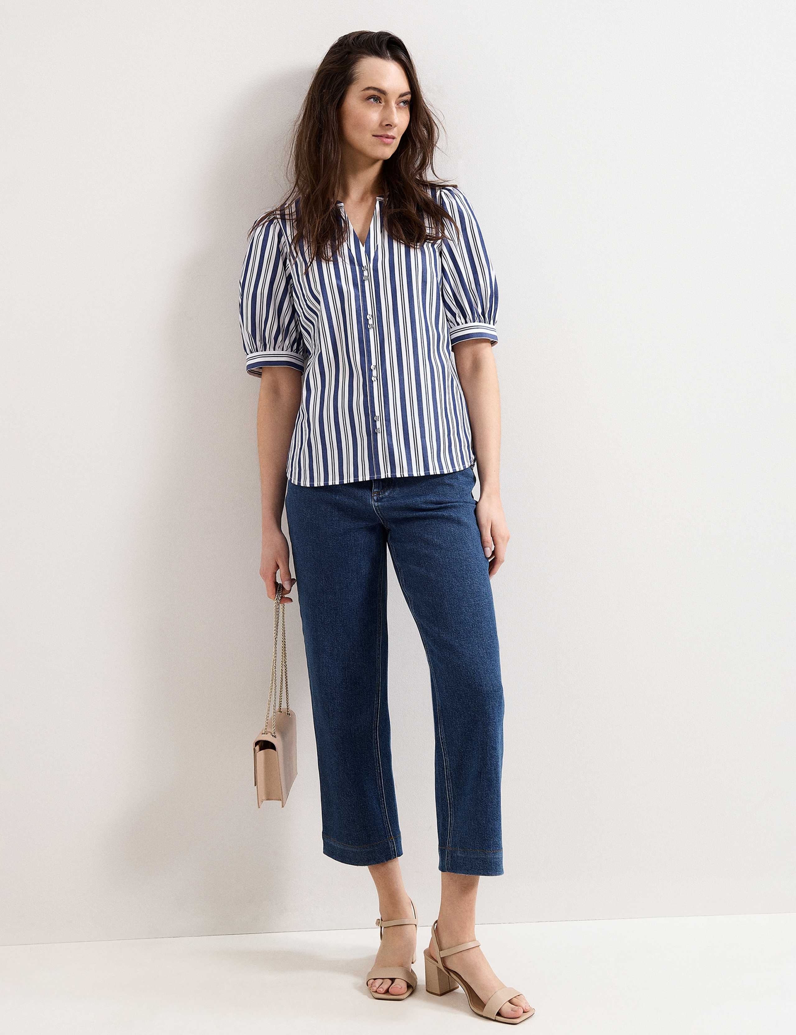 Pure Cotton Striped Blouse 3 of 7