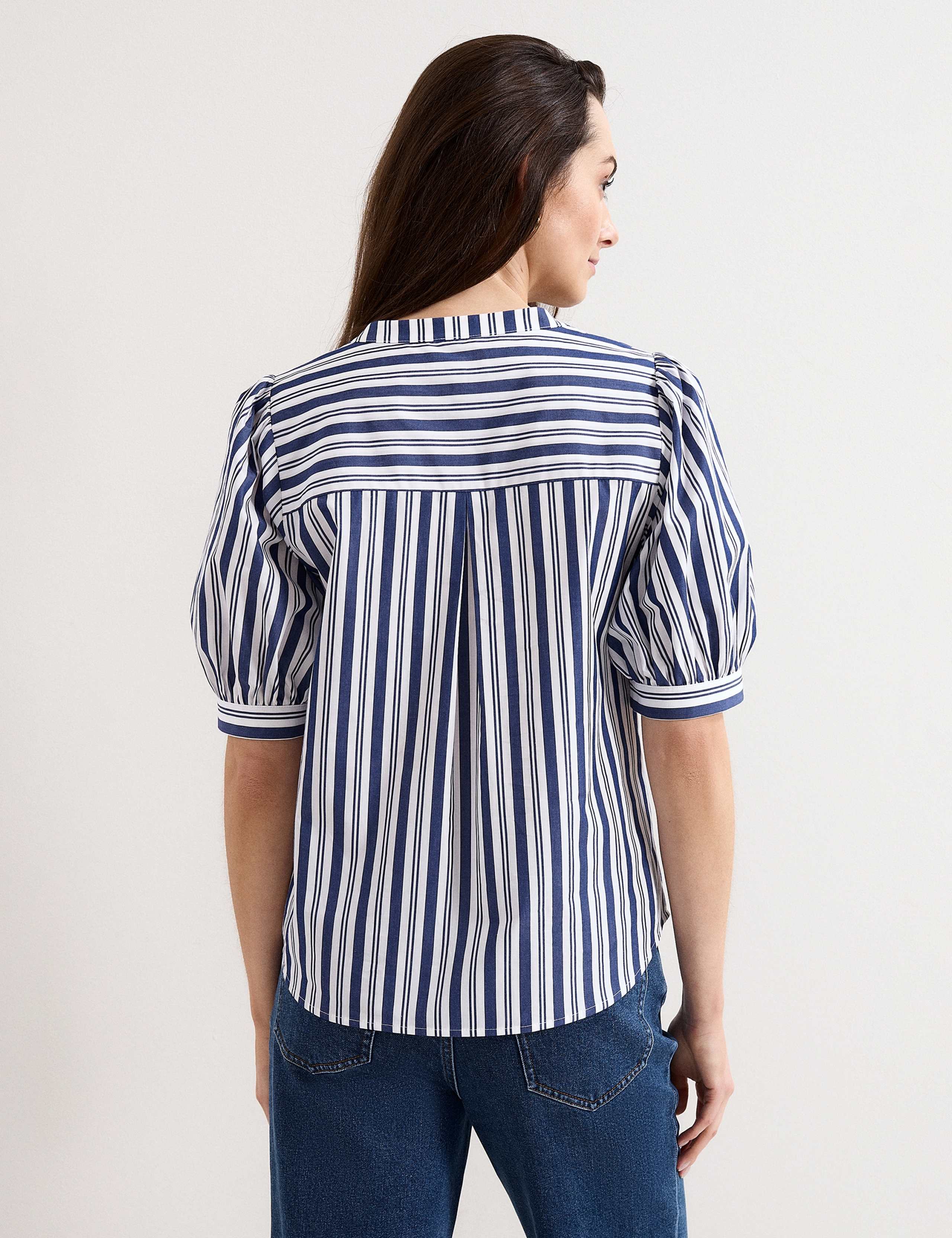 Pure Cotton Striped Blouse 4 of 7