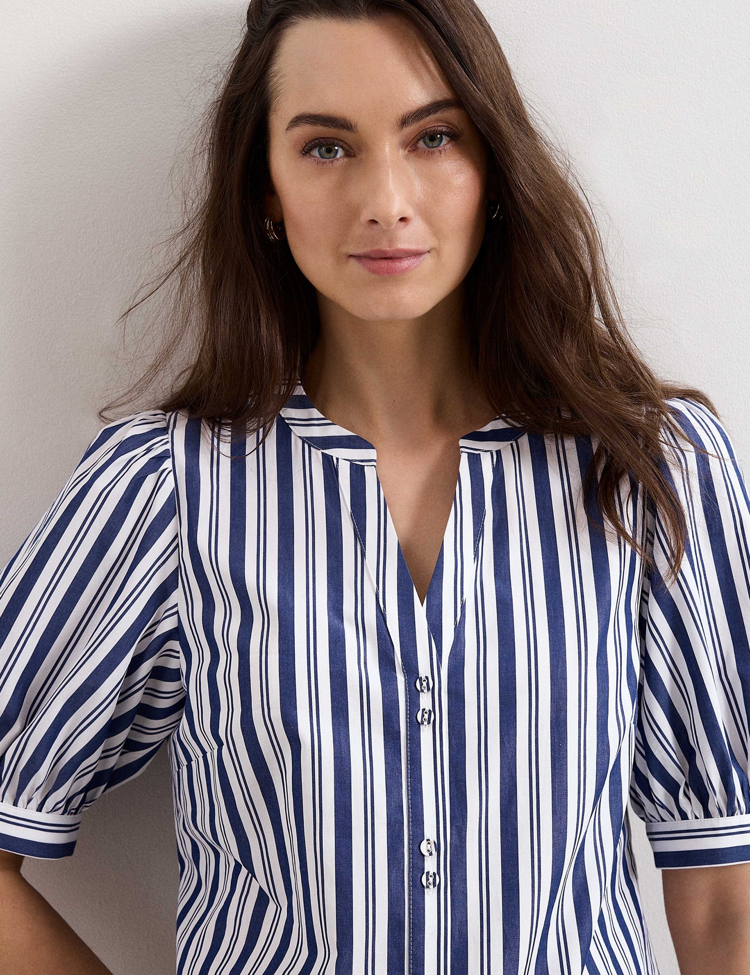 Pure Cotton Striped Blouse 5 of 7
