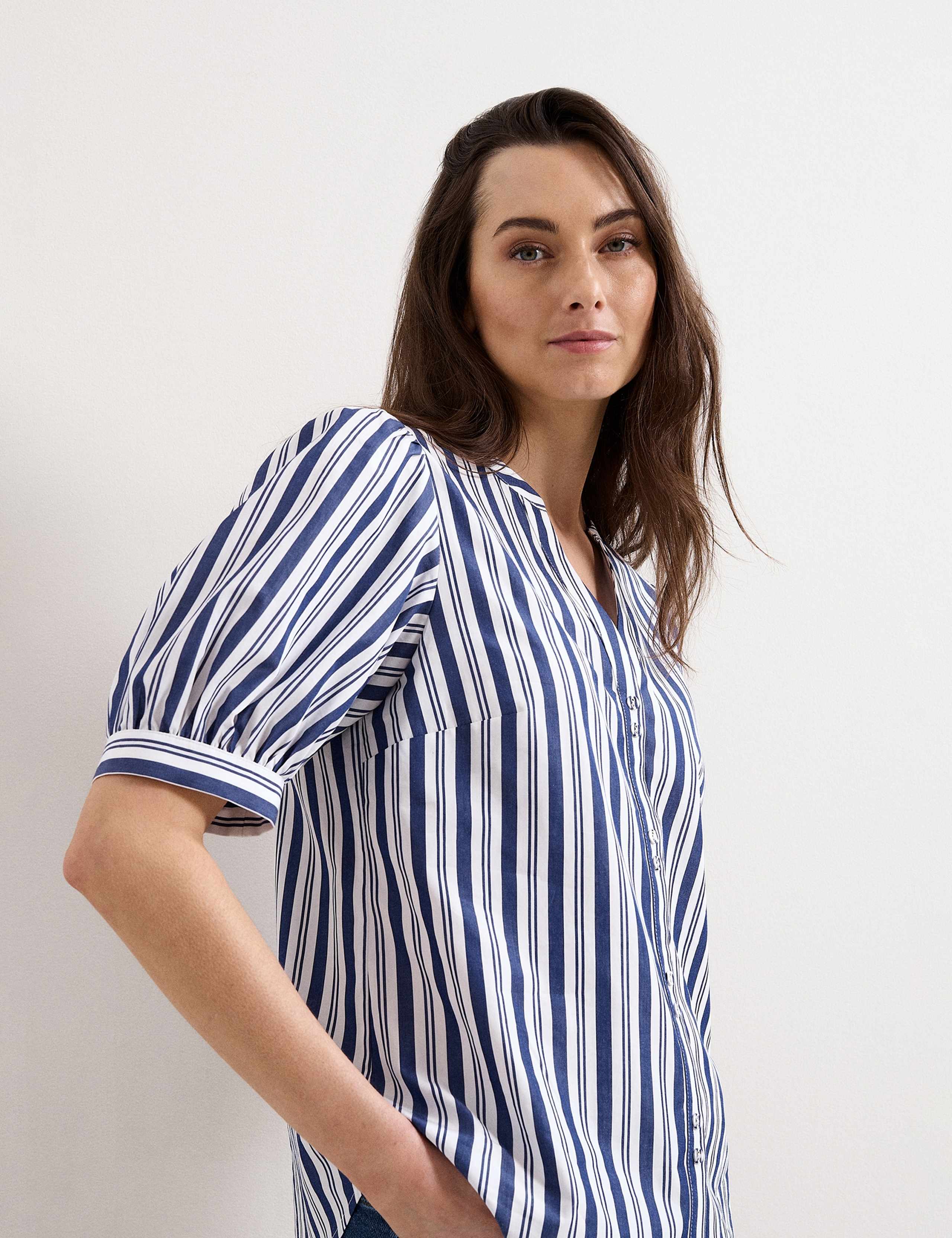 Pure Cotton Striped Blouse 6 of 7
