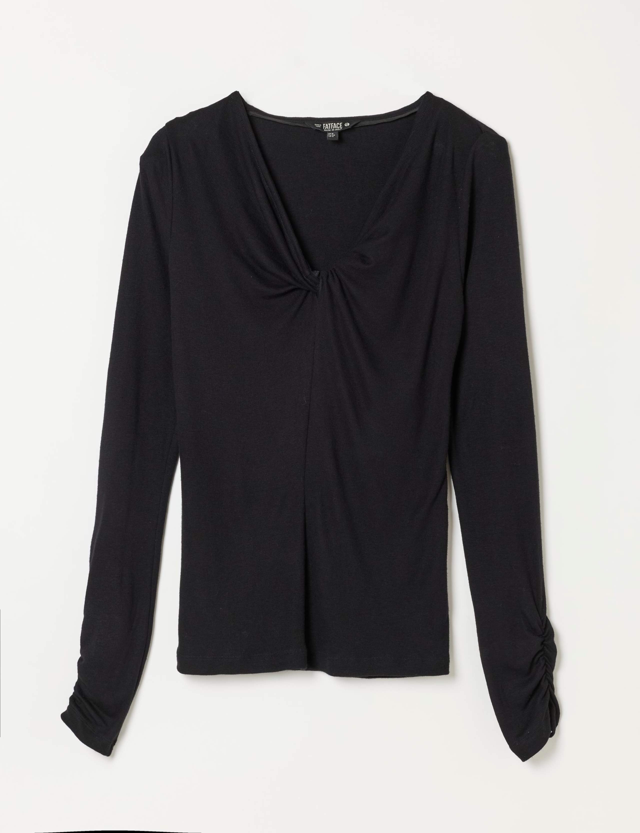 Twist Front Relaxed Top with Wool 2 of 6