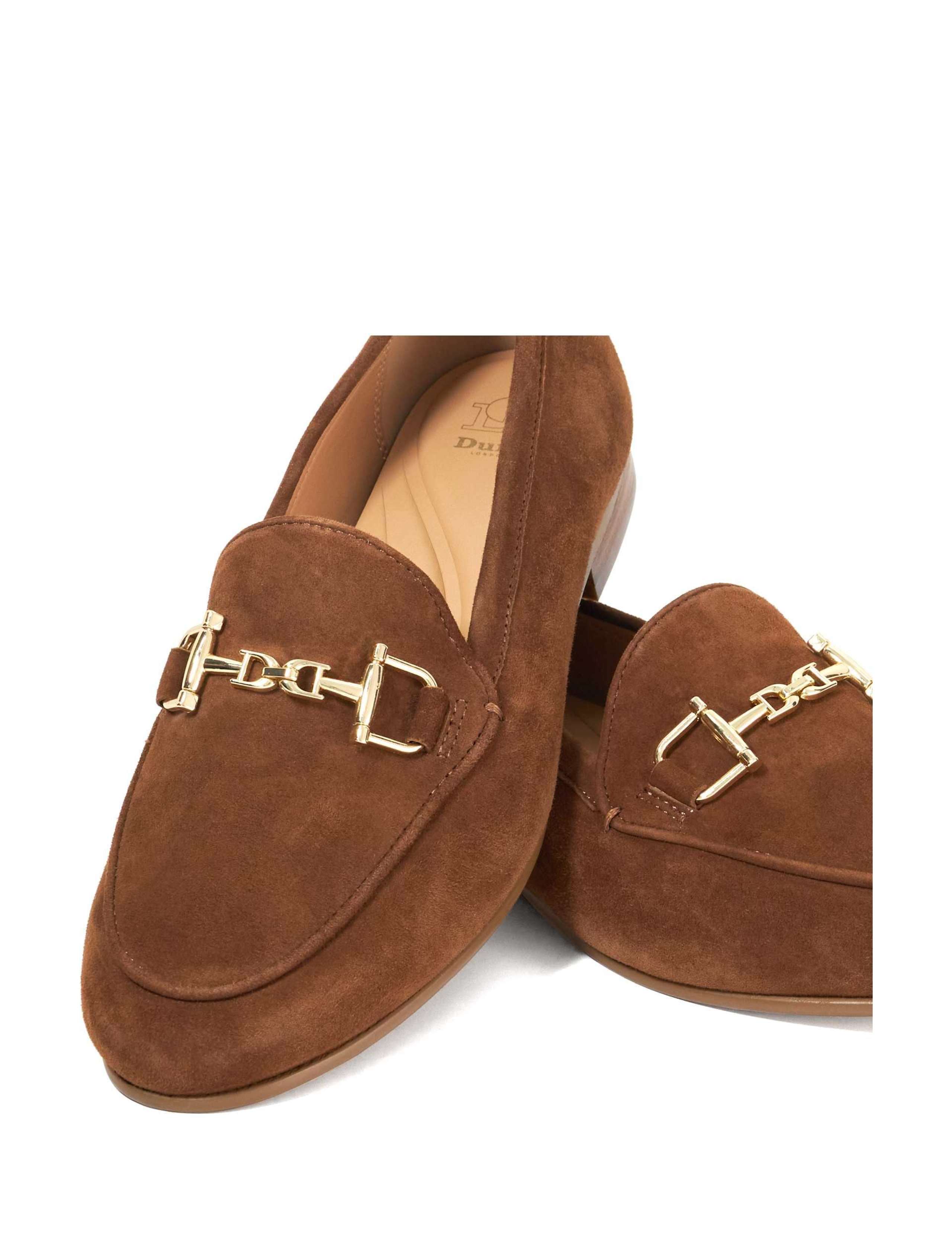 Wide Fit Suede Trim Block Heel Loafers 6 of 6