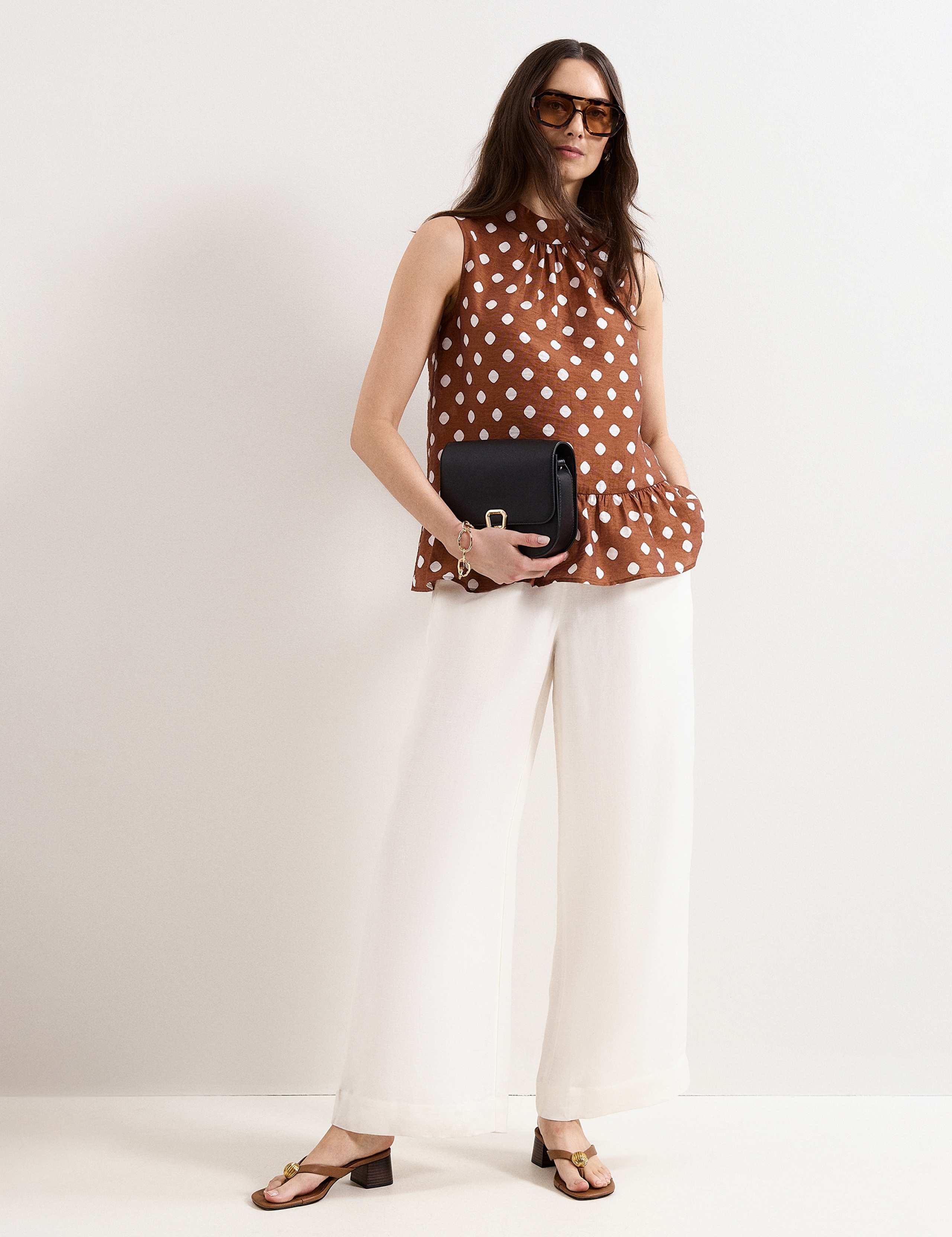 Polka Dot High Neck Blouse 3 of 6