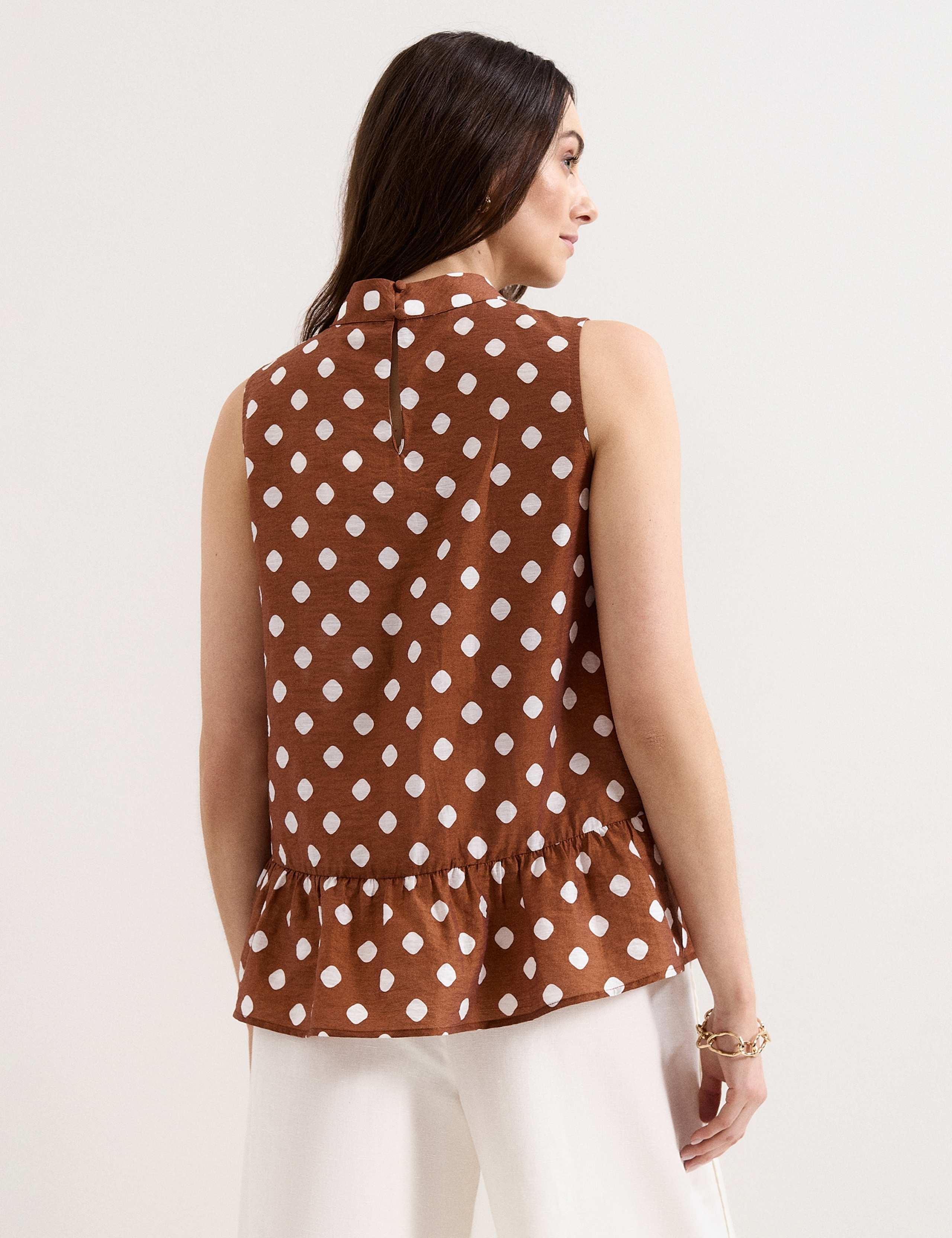 Polka Dot High Neck Blouse 4 of 6