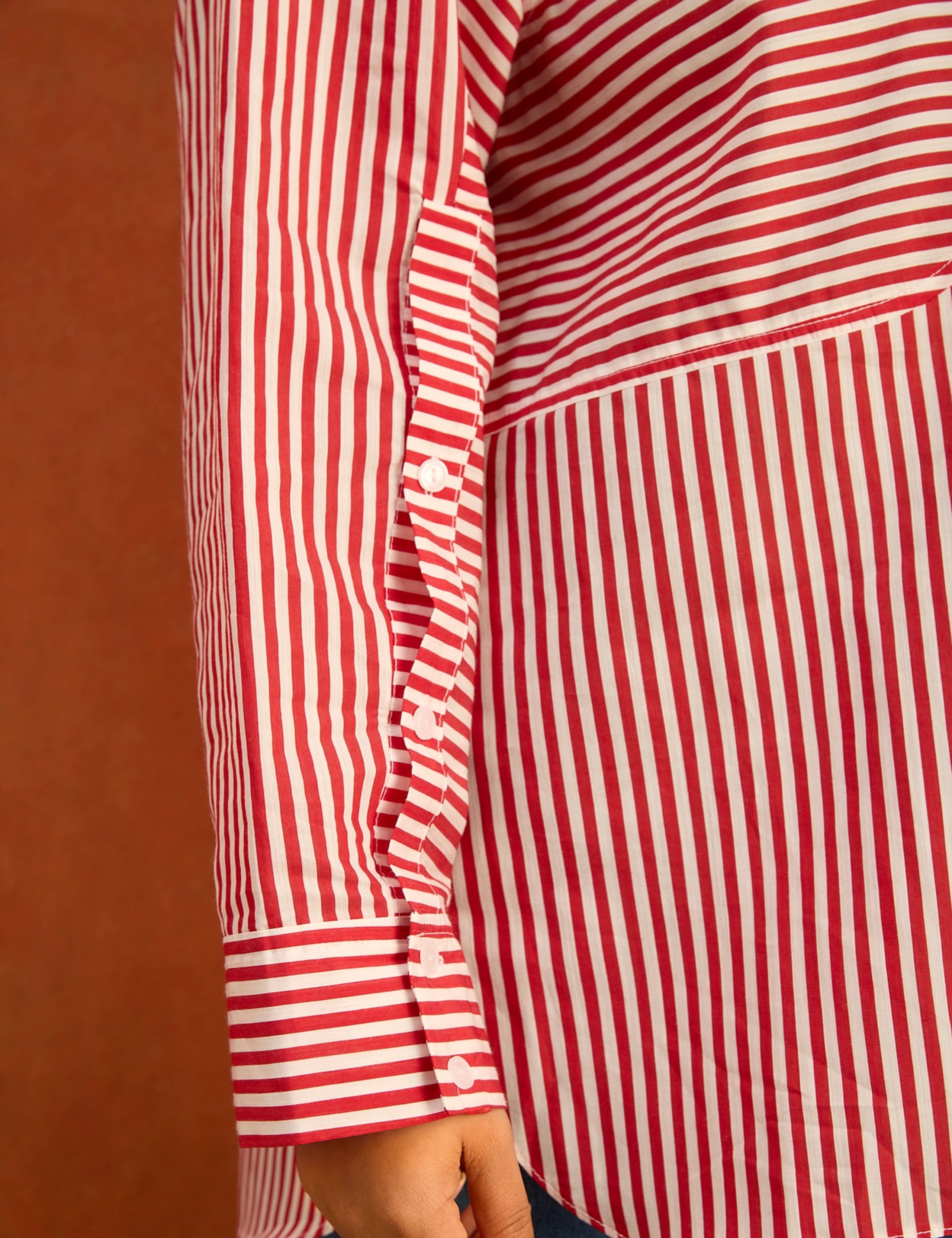 Lyocell Rich Striped Button Through Shirt 4 of 4