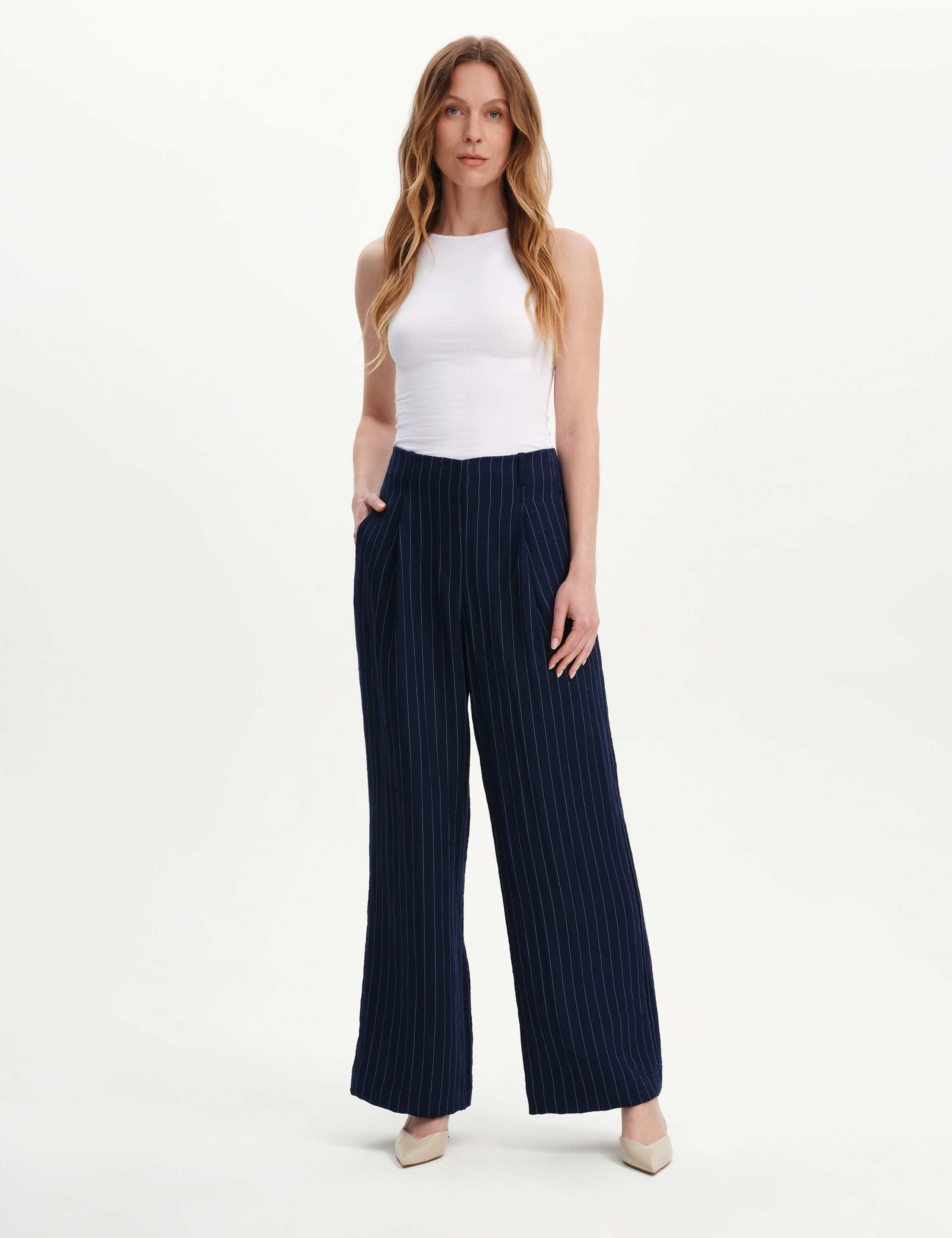 Striped Wide Leg Trousers 2 of 7