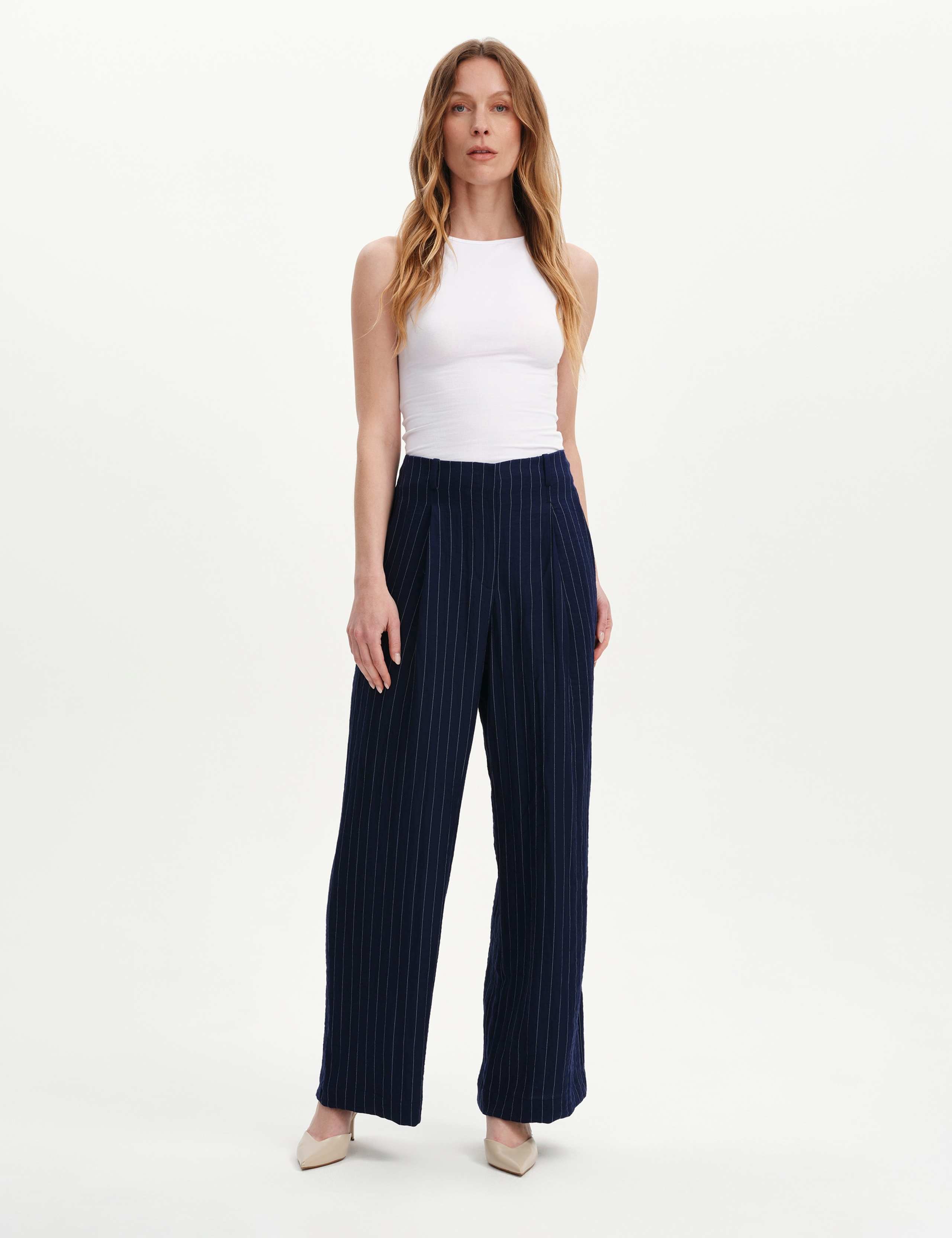 Striped Wide Leg Trousers 3 of 7