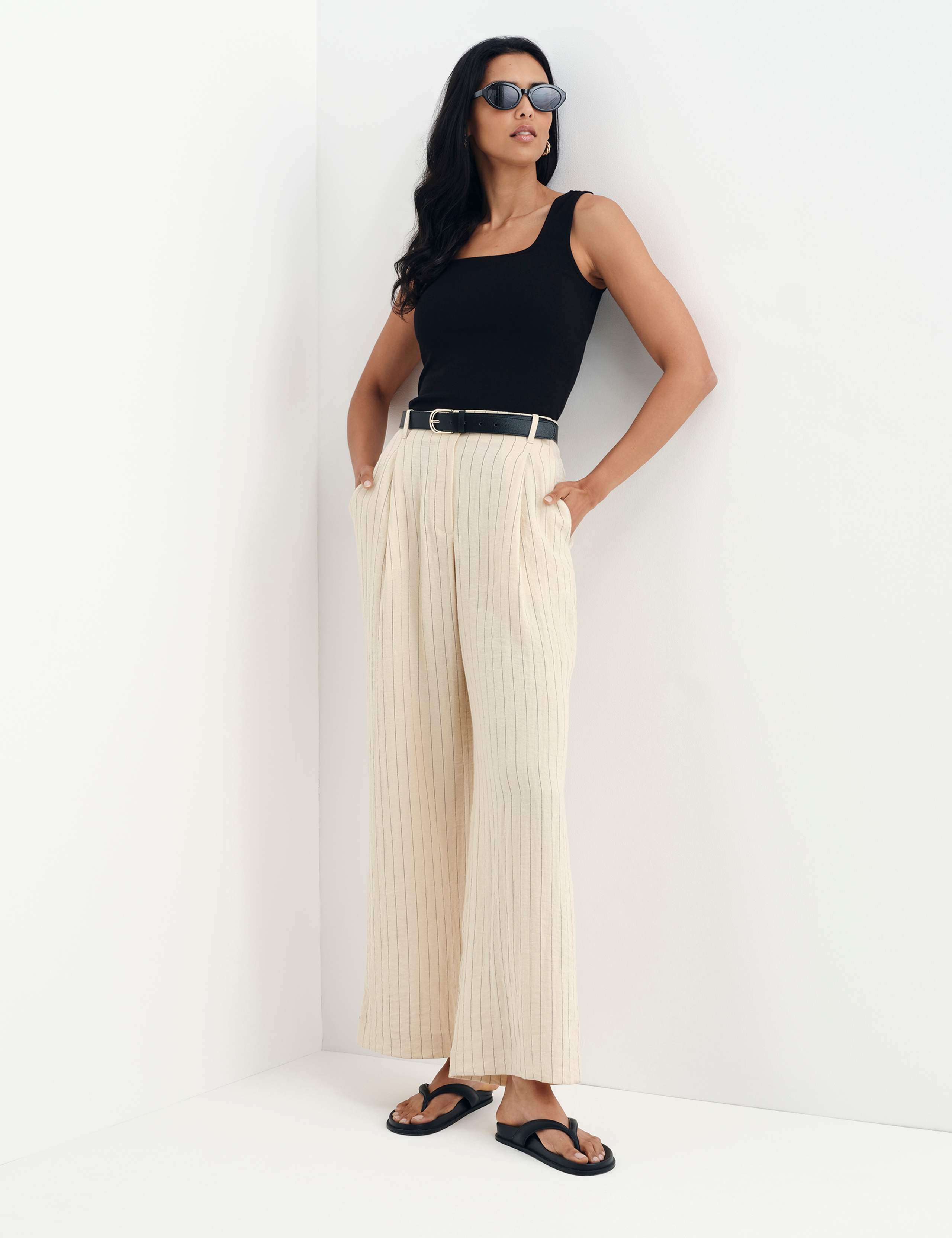 Striped Wide Leg Trousers 3 of 9