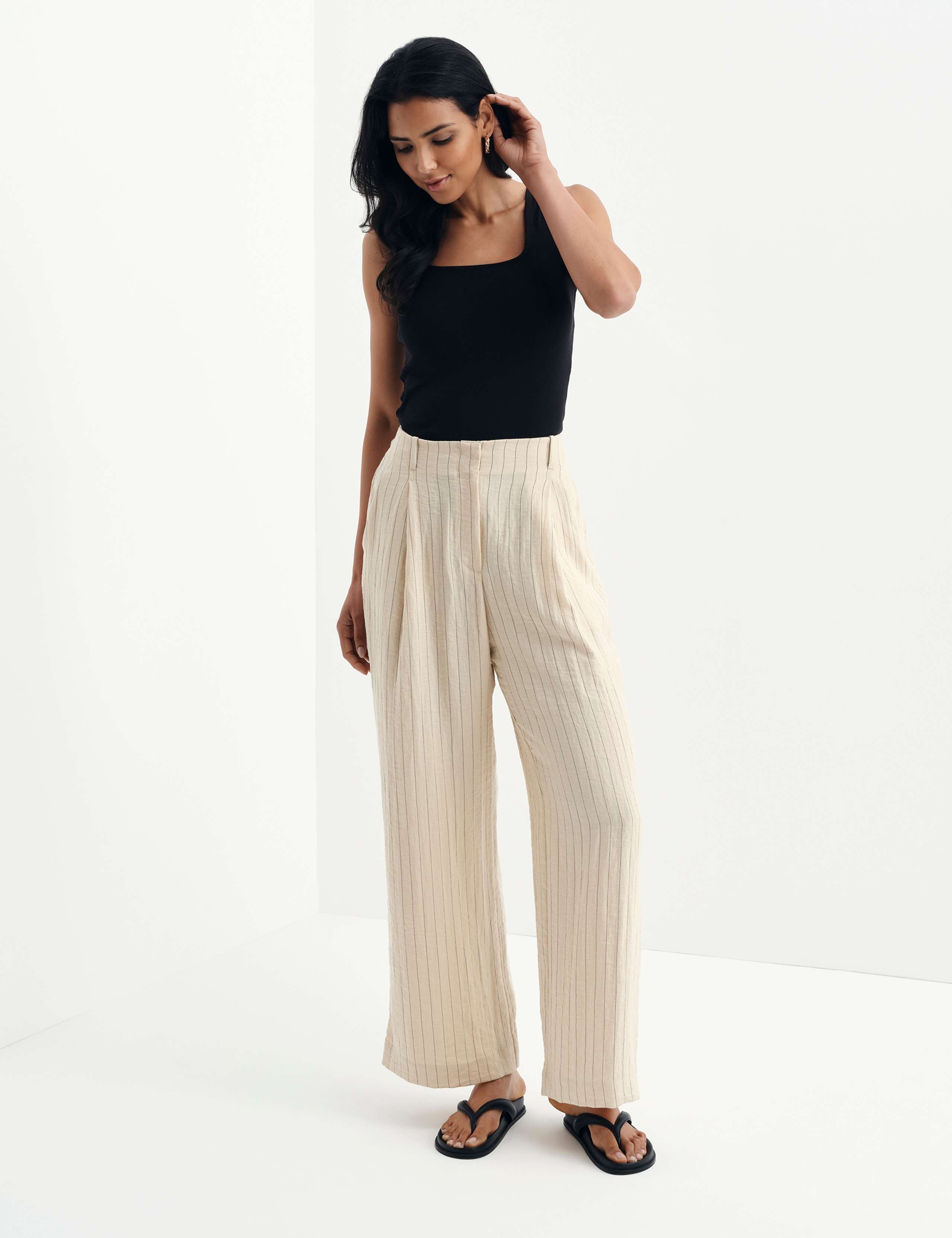 Striped Wide Leg Trousers 4 of 9