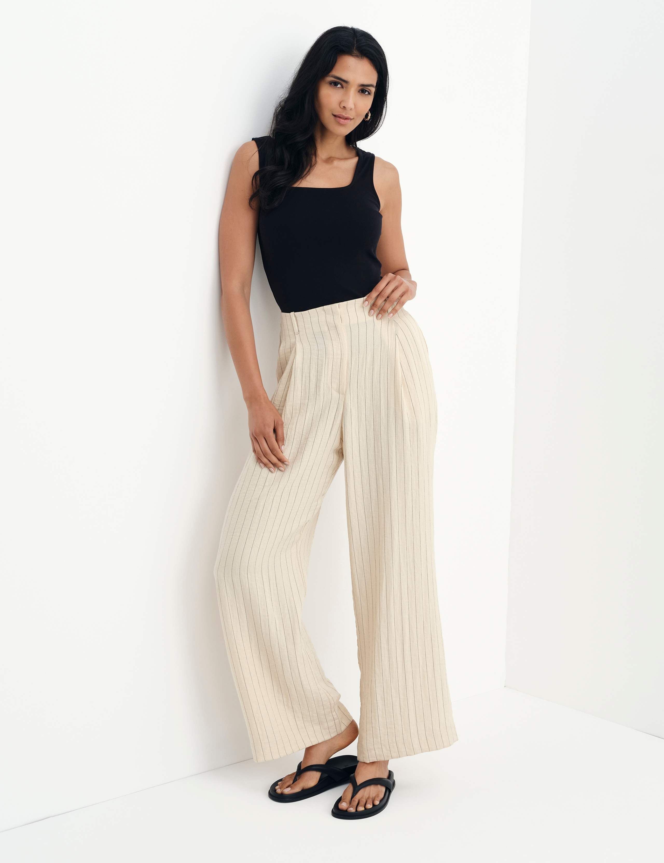 Striped Wide Leg Trousers 5 of 9