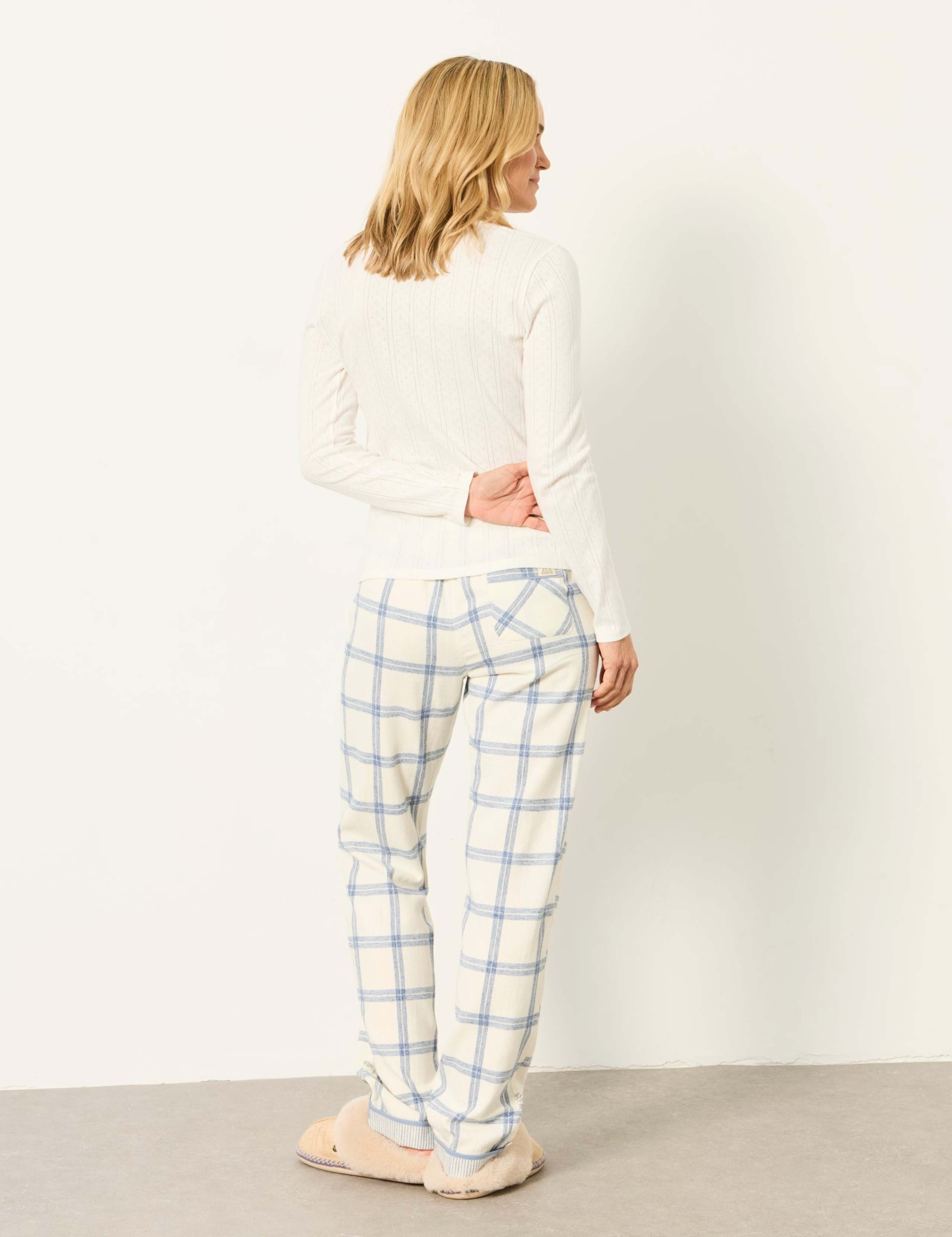 Pure Cotton Checked Pyjama Bottoms 4 of 6