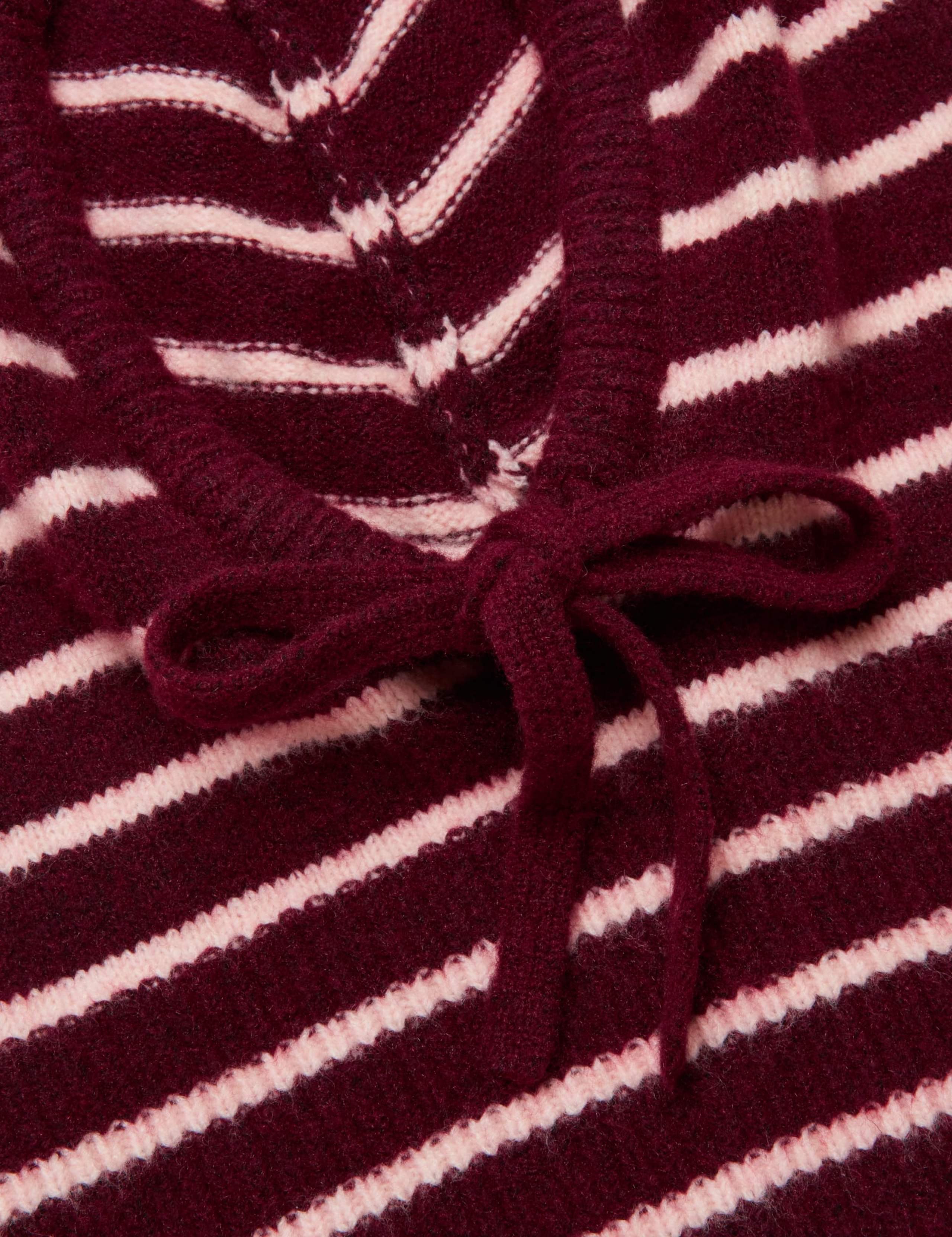 Knitted Striped Beanie Hat 3 of 6