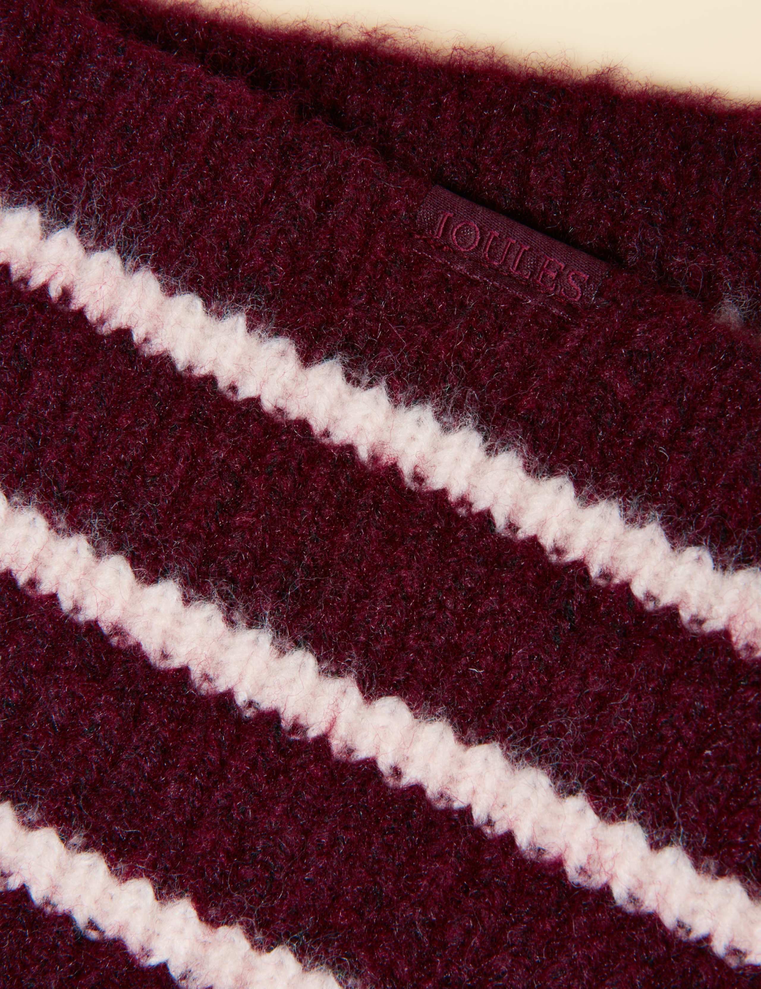 Knitted Striped Beanie Hat 4 of 6