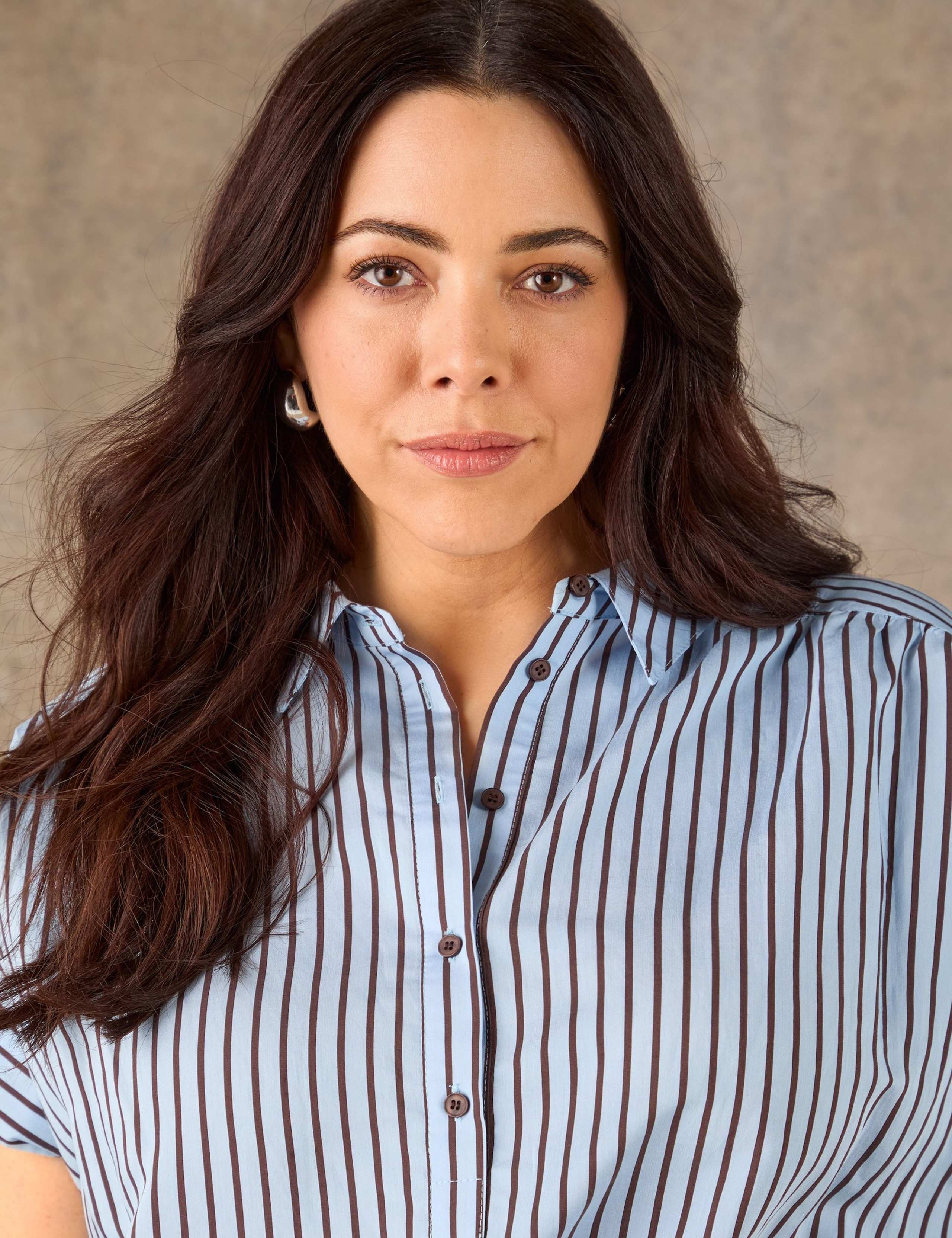 Modal Rich Striped Collared Shirt 2 of 3