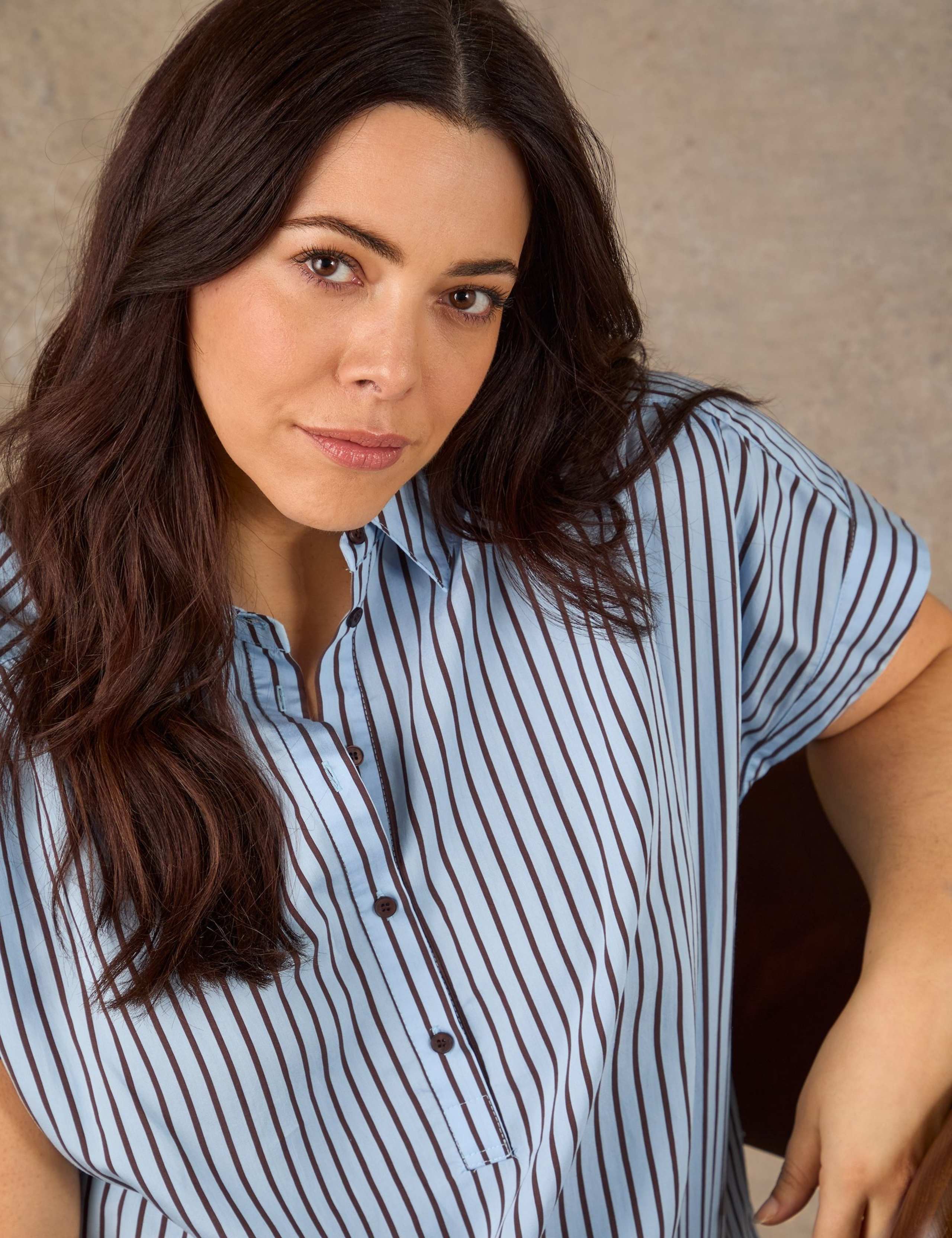 Modal Rich Striped Collared Shirt 3 of 3