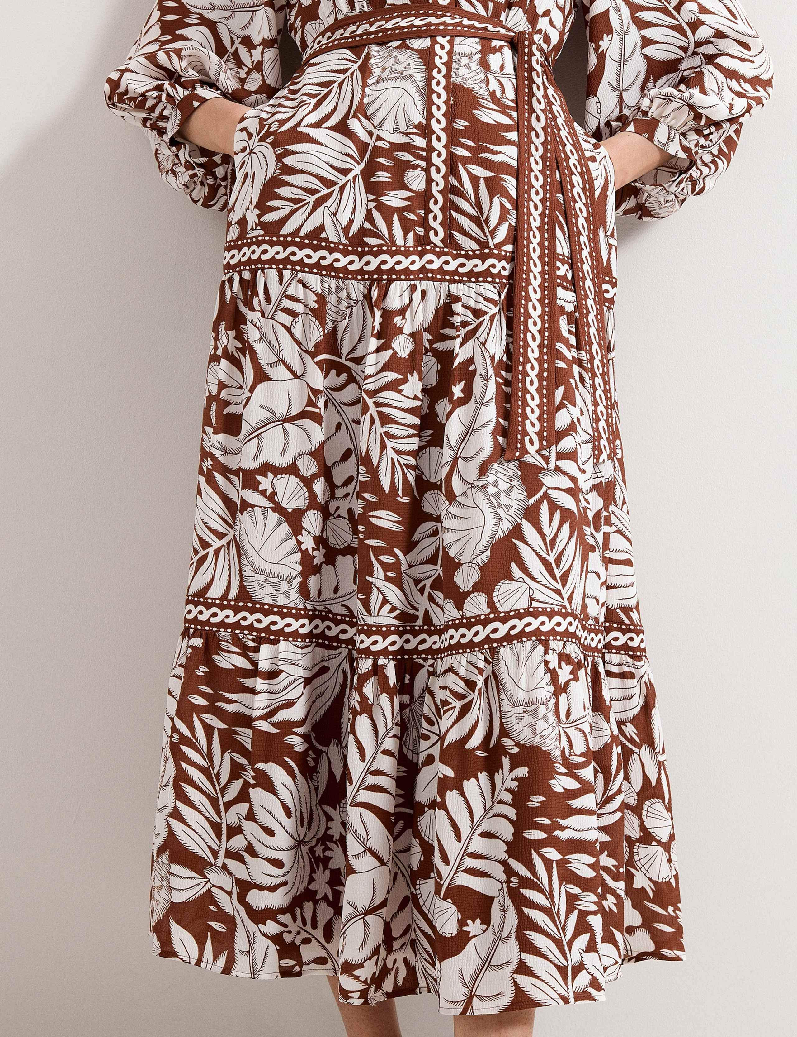 Printed Collared Button Front Maxi Dress 6 of 6