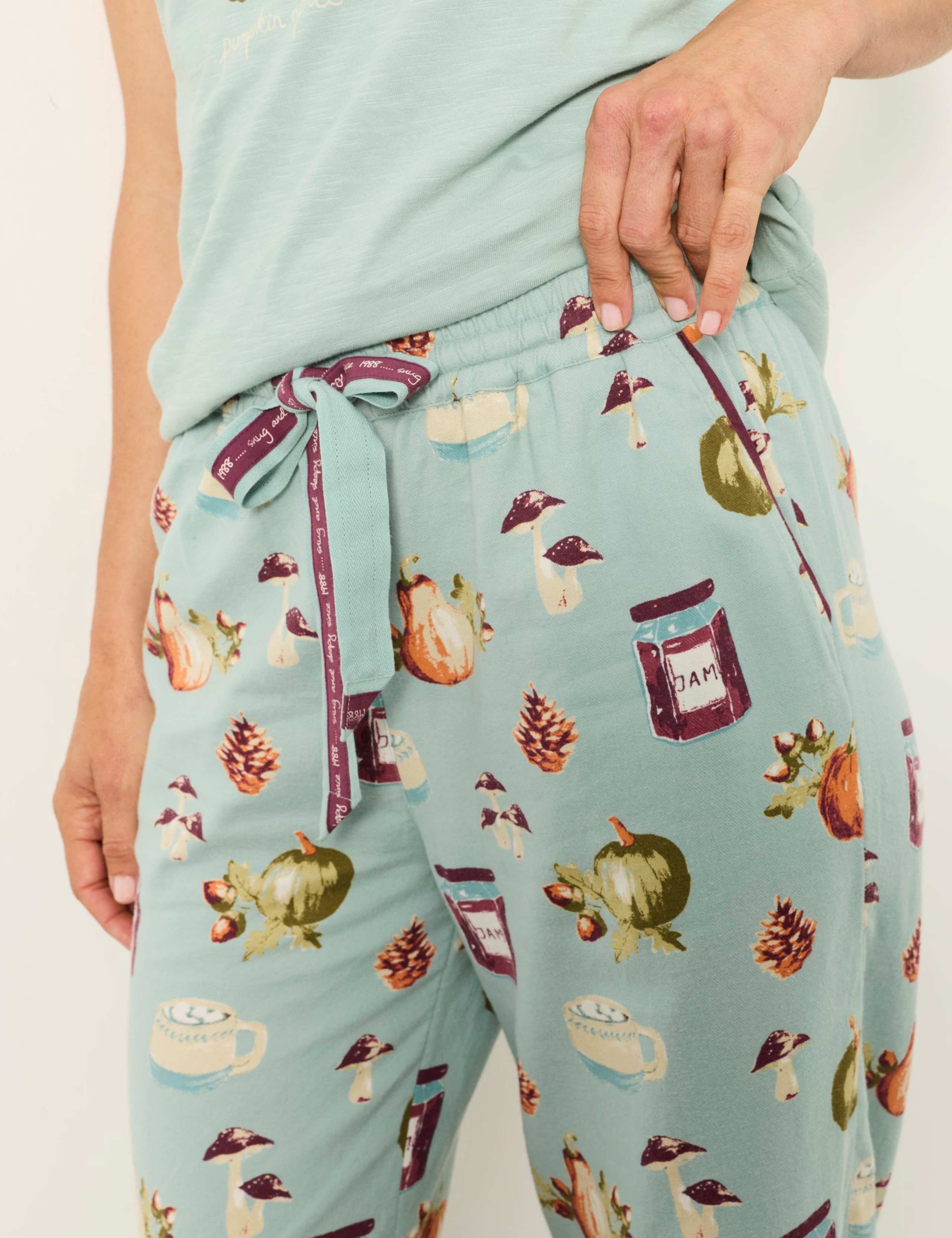 Pure Cotton Autumn Print Pyjama Bottoms 5 of 6