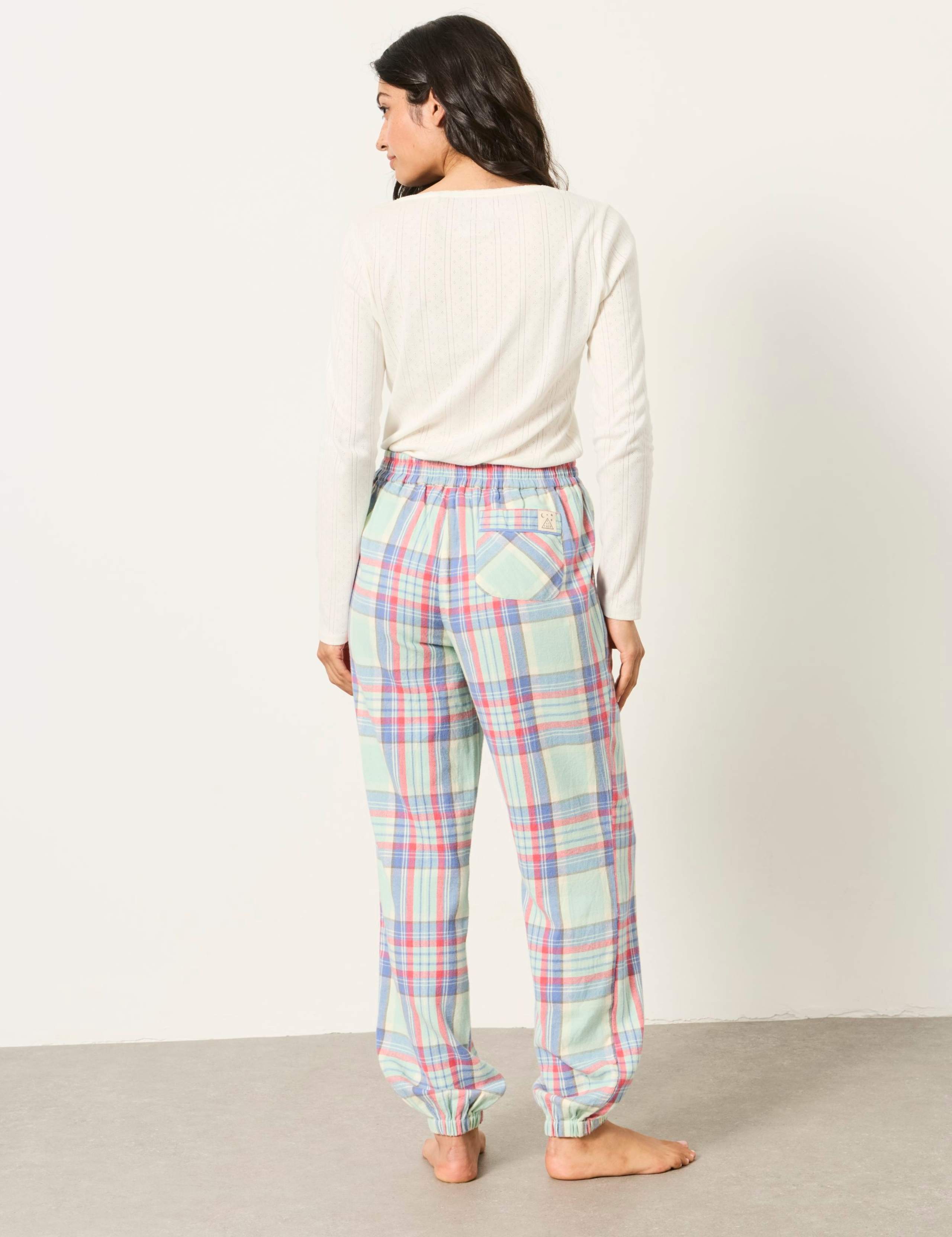 Pure Cotton Checked Pyjama Bottoms 4 of 6