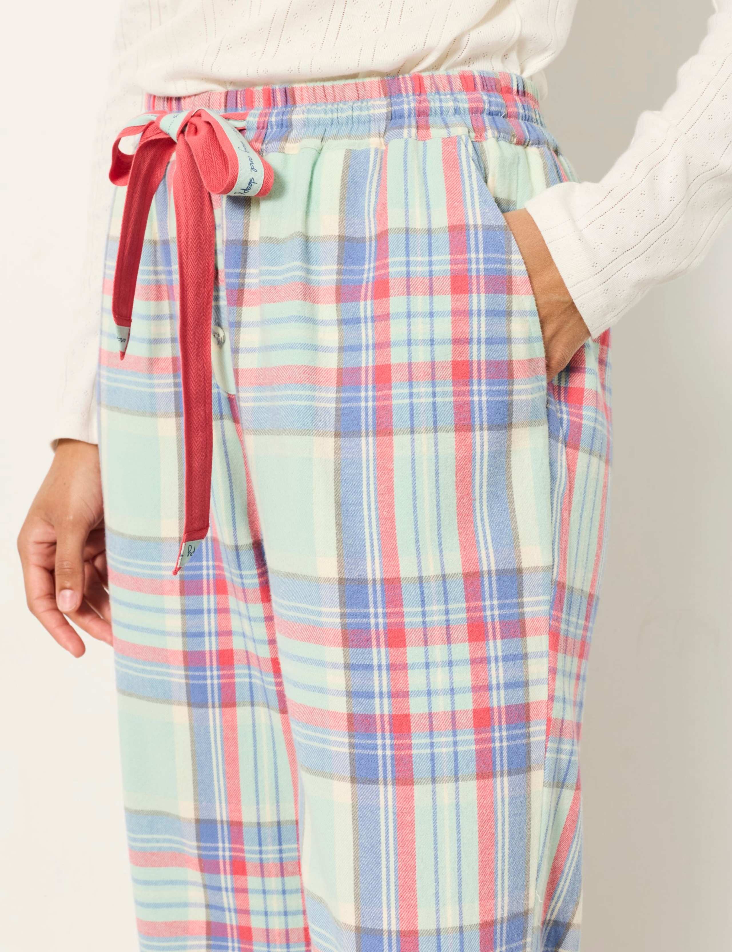 Pure Cotton Checked Pyjama Bottoms 6 of 6