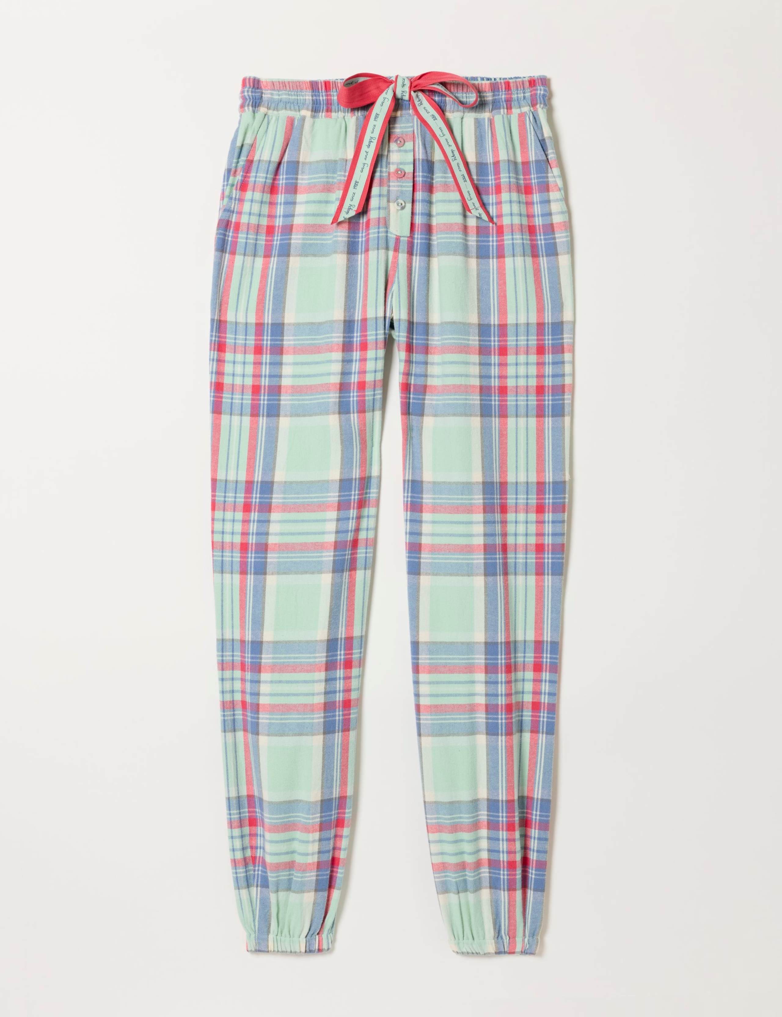Pure Cotton Checked Pyjama Bottoms 2 of 6