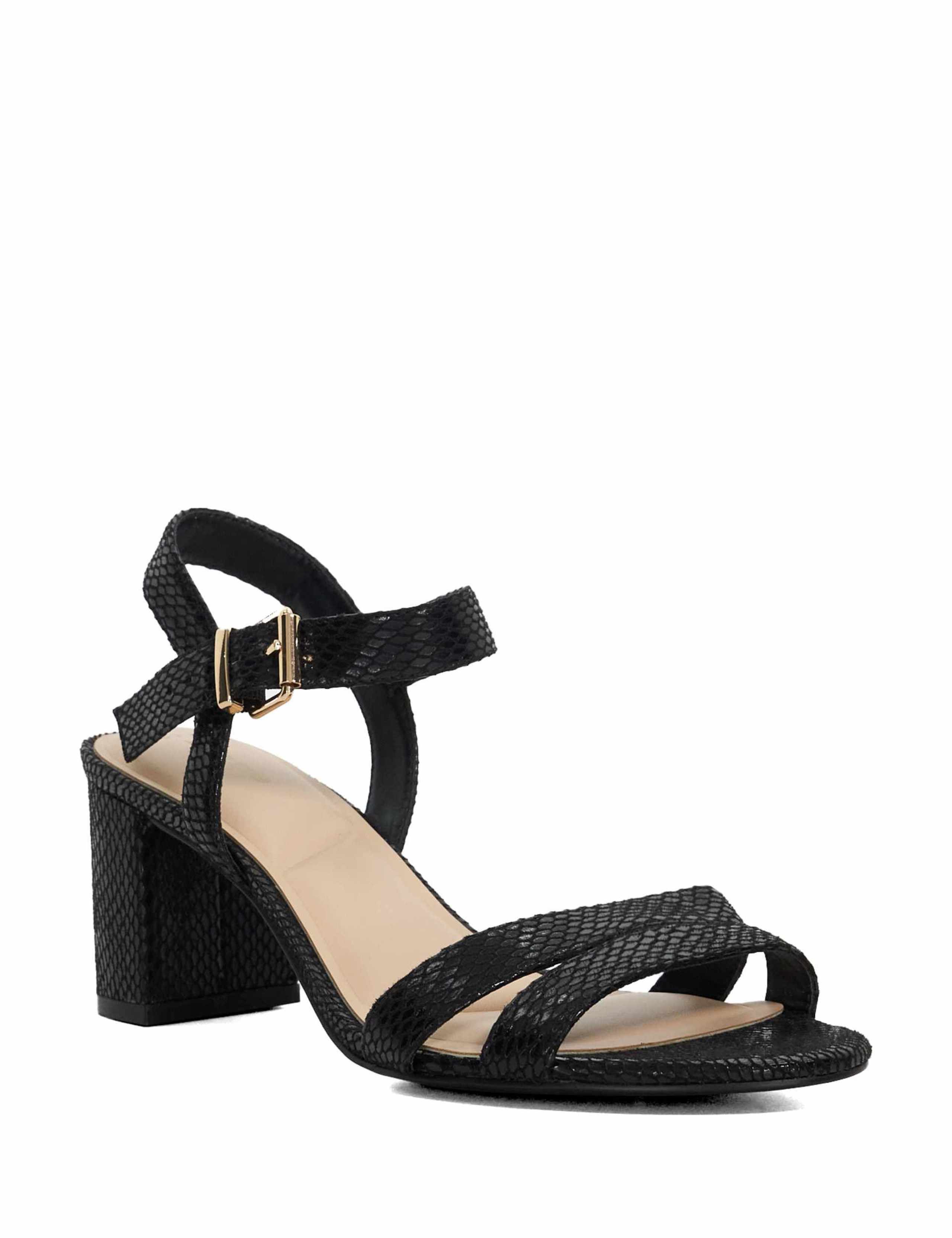 Wide Fit Glitter Block Heel Sandals 3 of 5