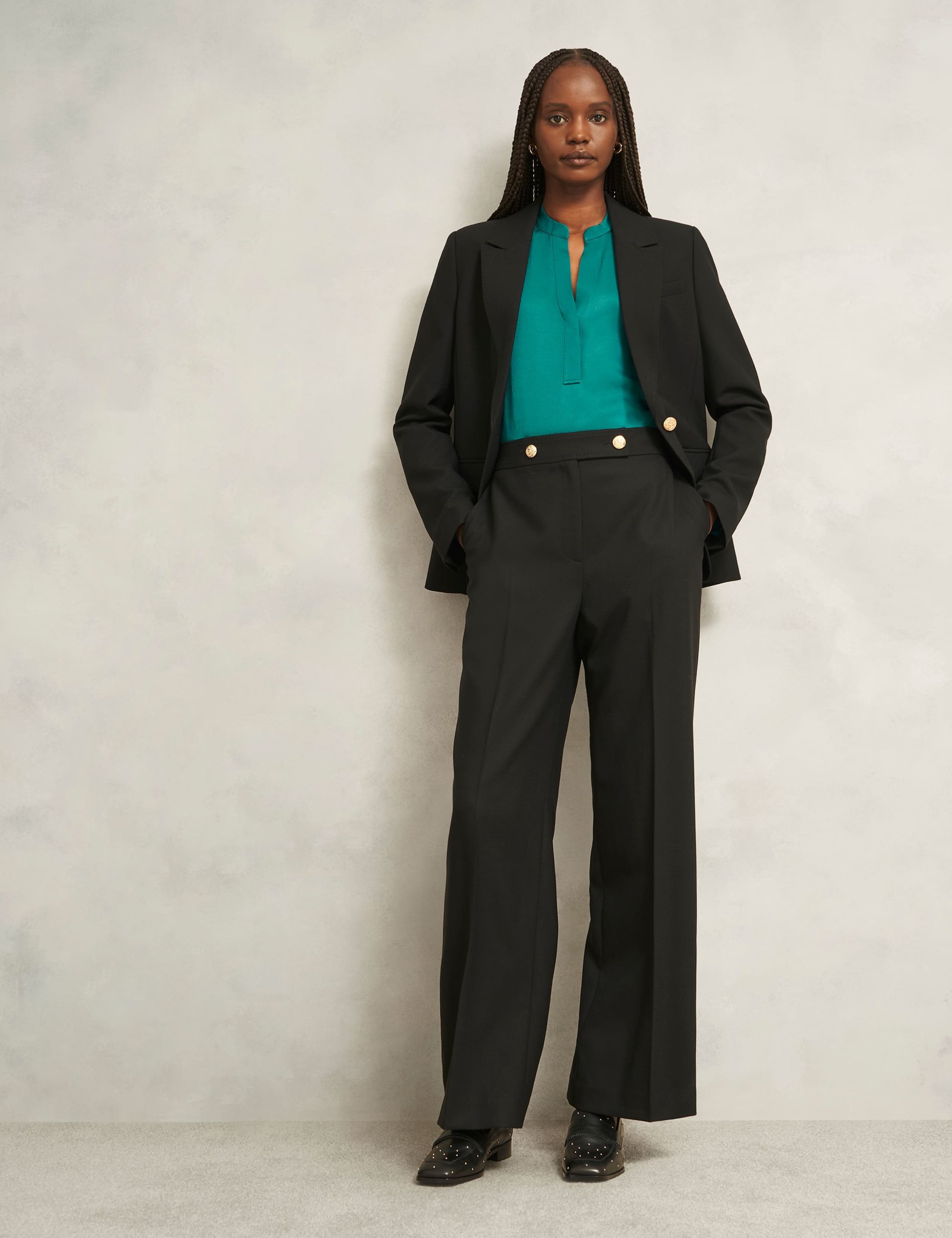 Satin Notch Neck Blouse 4 of 5