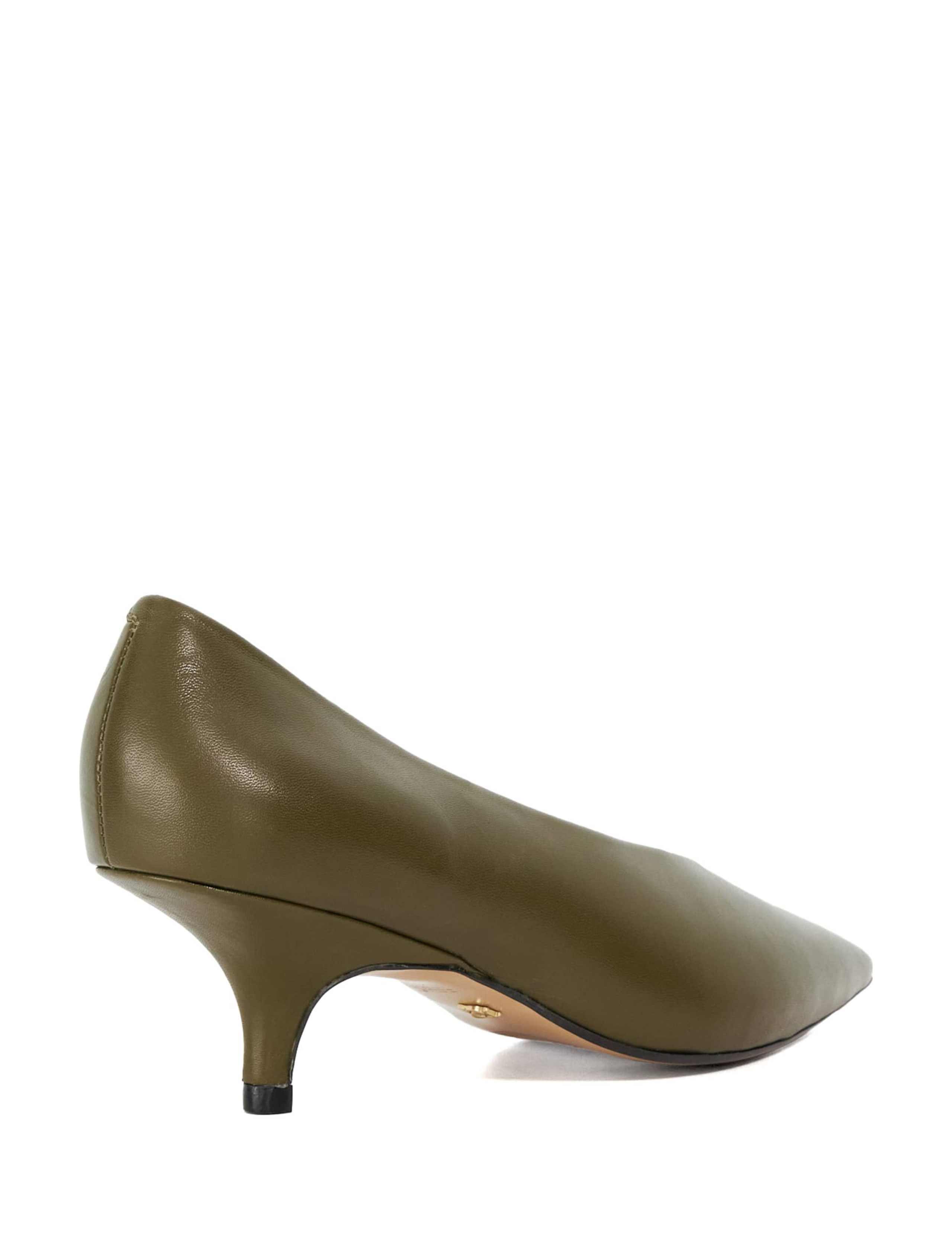 Leather Kitten Heel Pointed Court Shoes 4 of 5