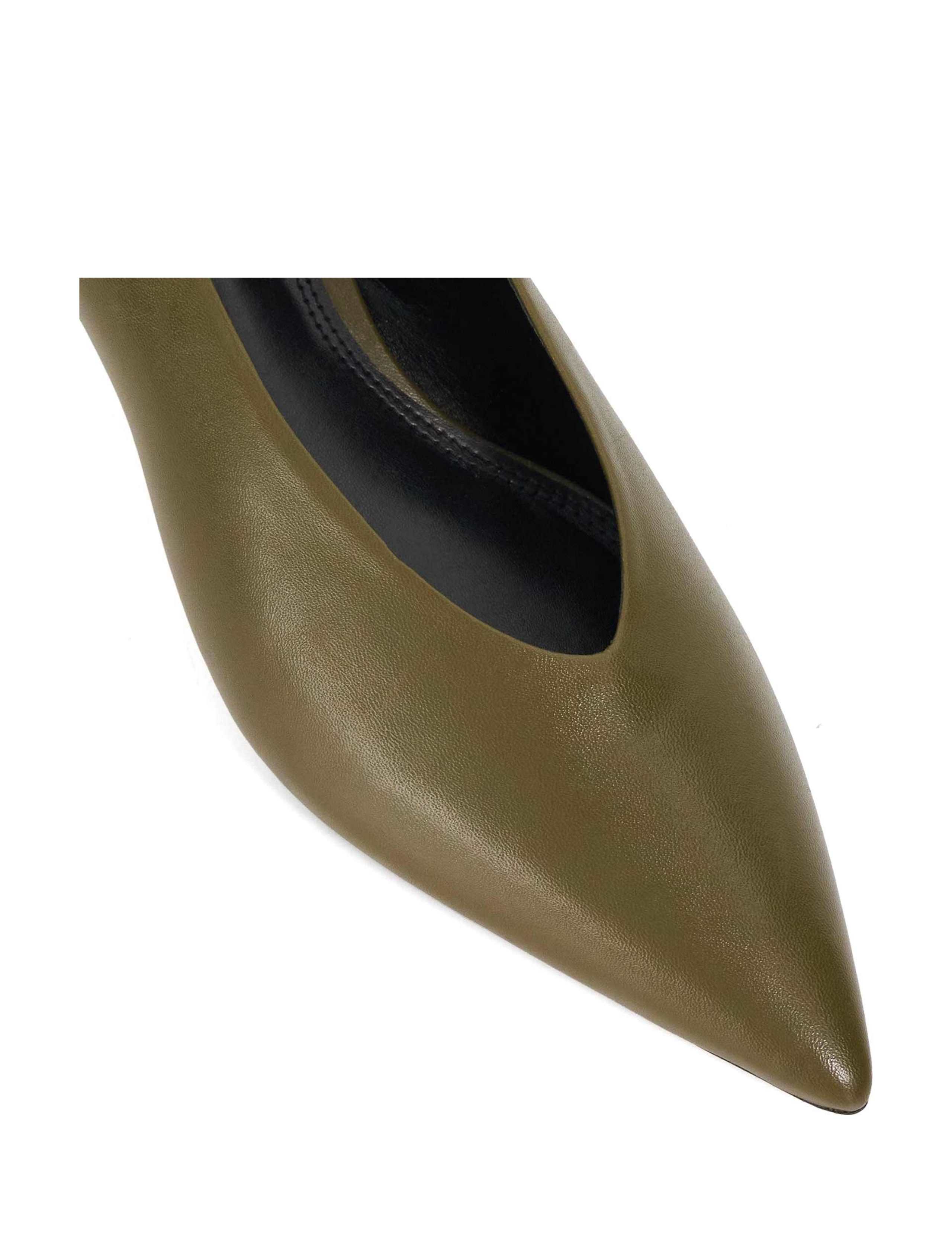 Leather Kitten Heel Pointed Court Shoes 5 of 5