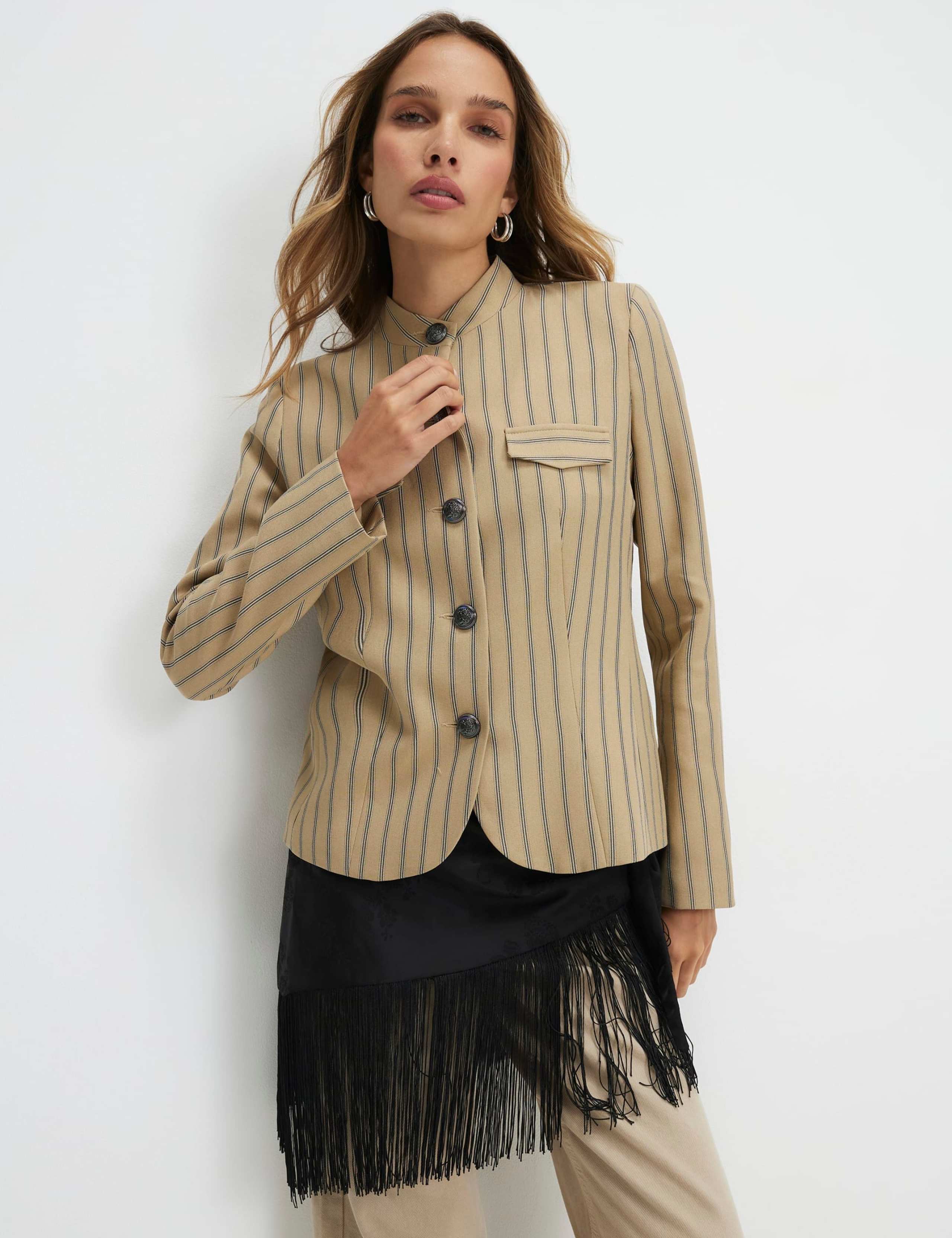 Pure Cotton Striped Jacket 1 of 5