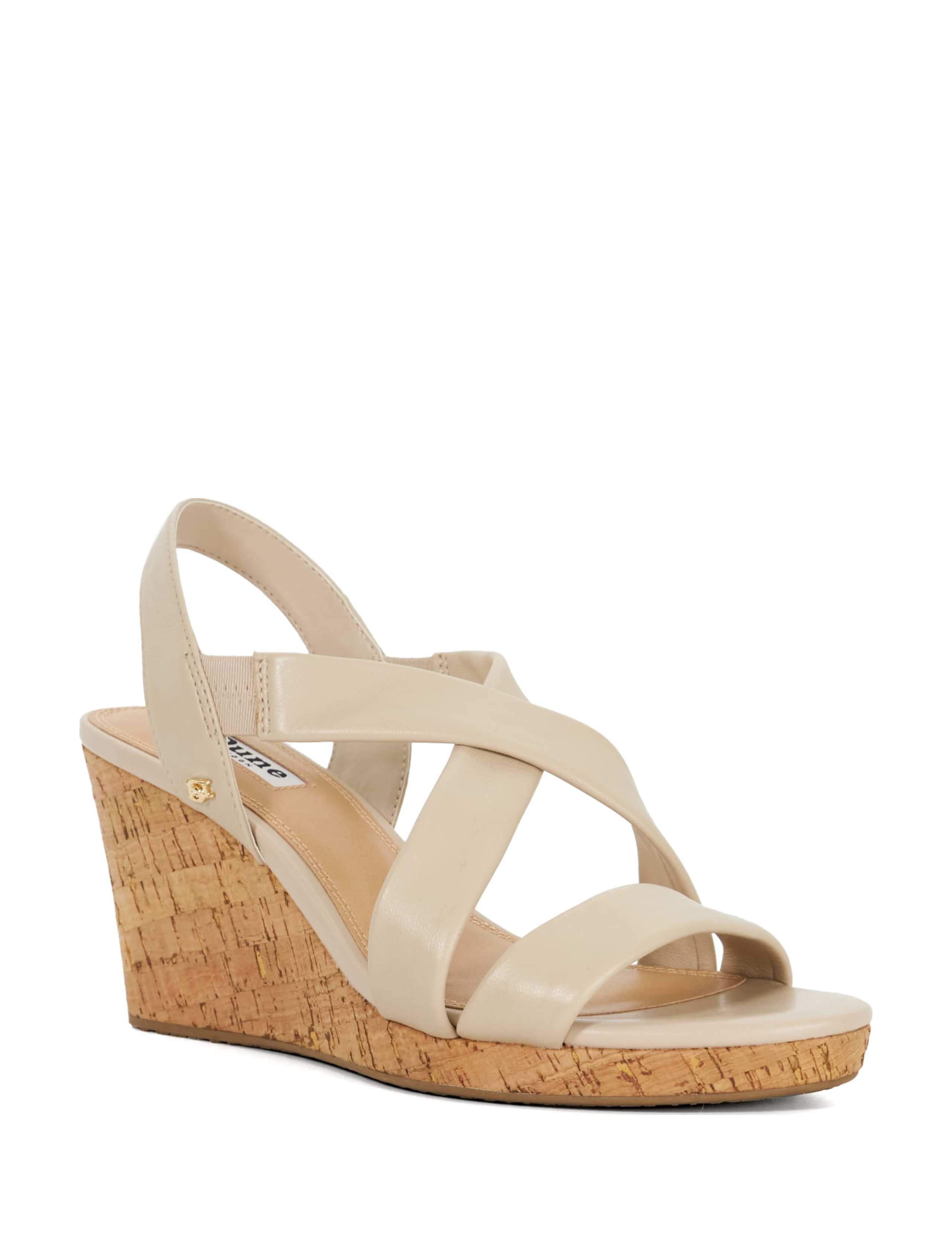 Leather Crossover Wedge Sandals 3 of 5
