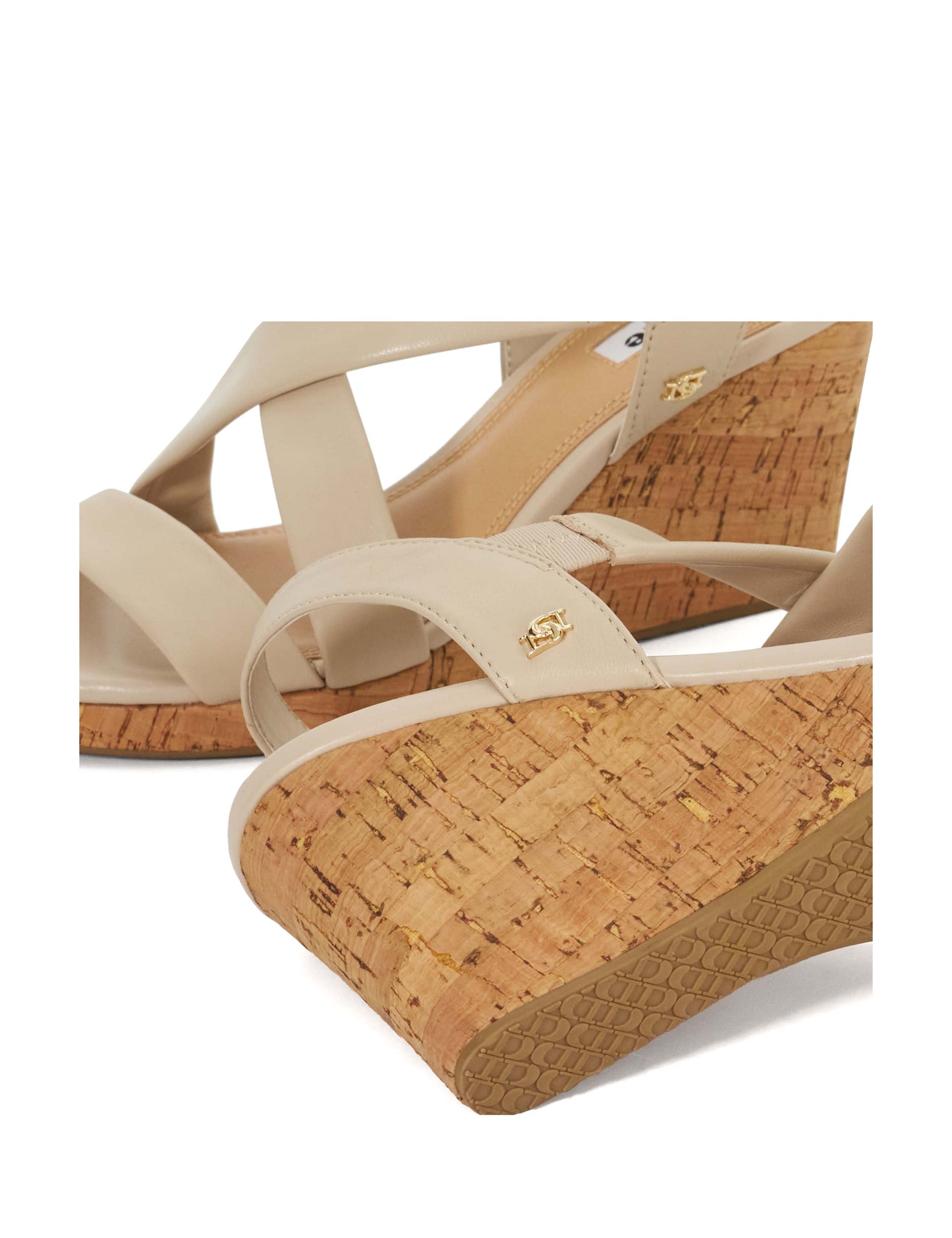 Leather Crossover Wedge Sandals 5 of 5