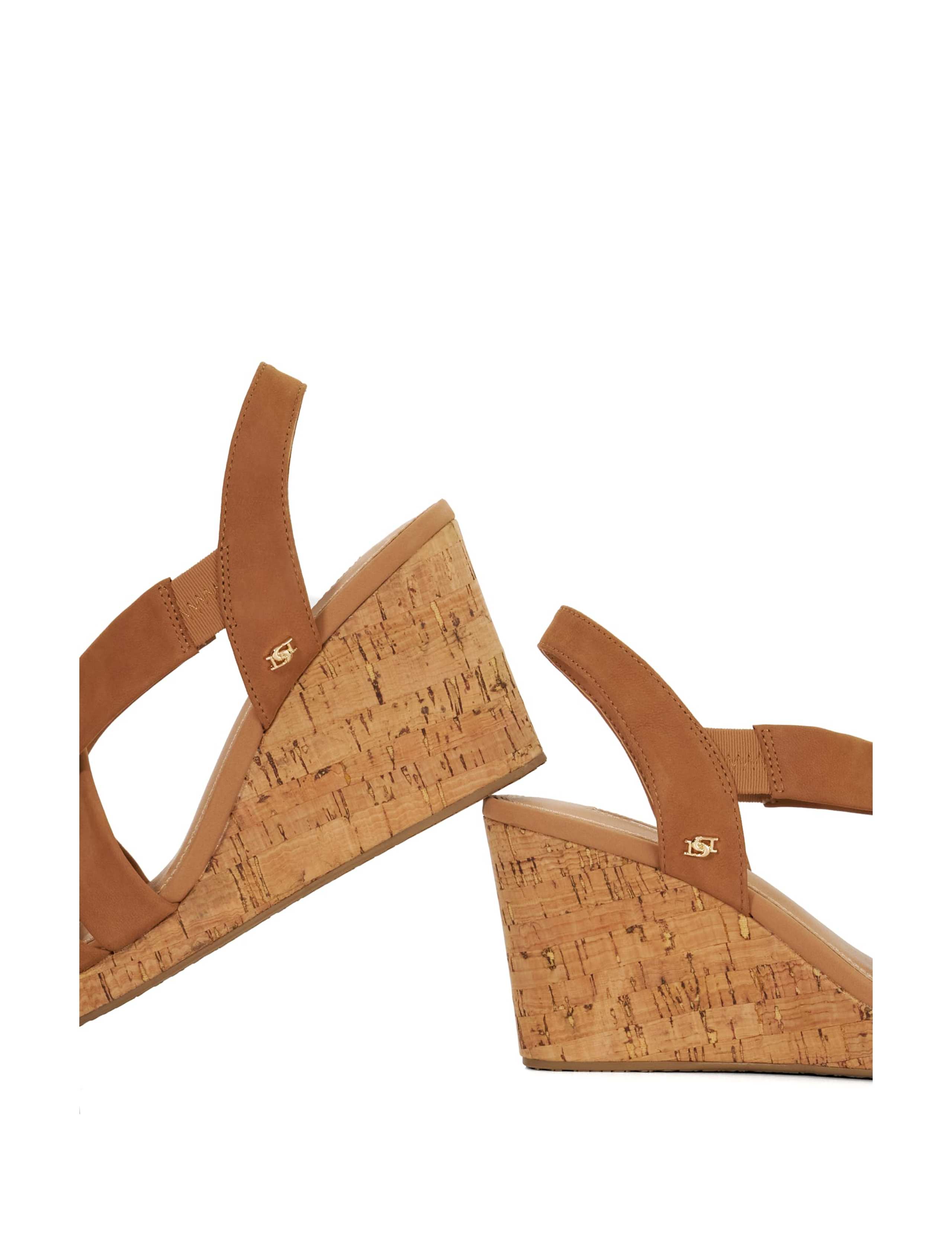 Leather Crossover Wedge Sandals 6 of 6
