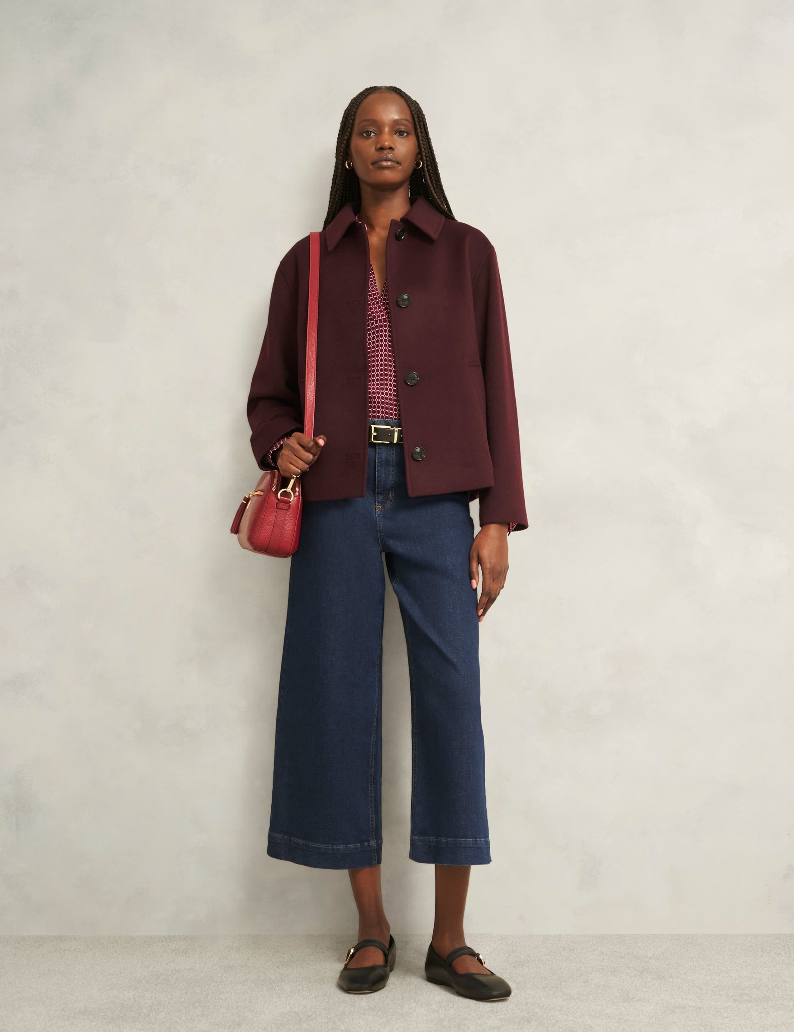Geometric V-Neck Blouse 4 of 5