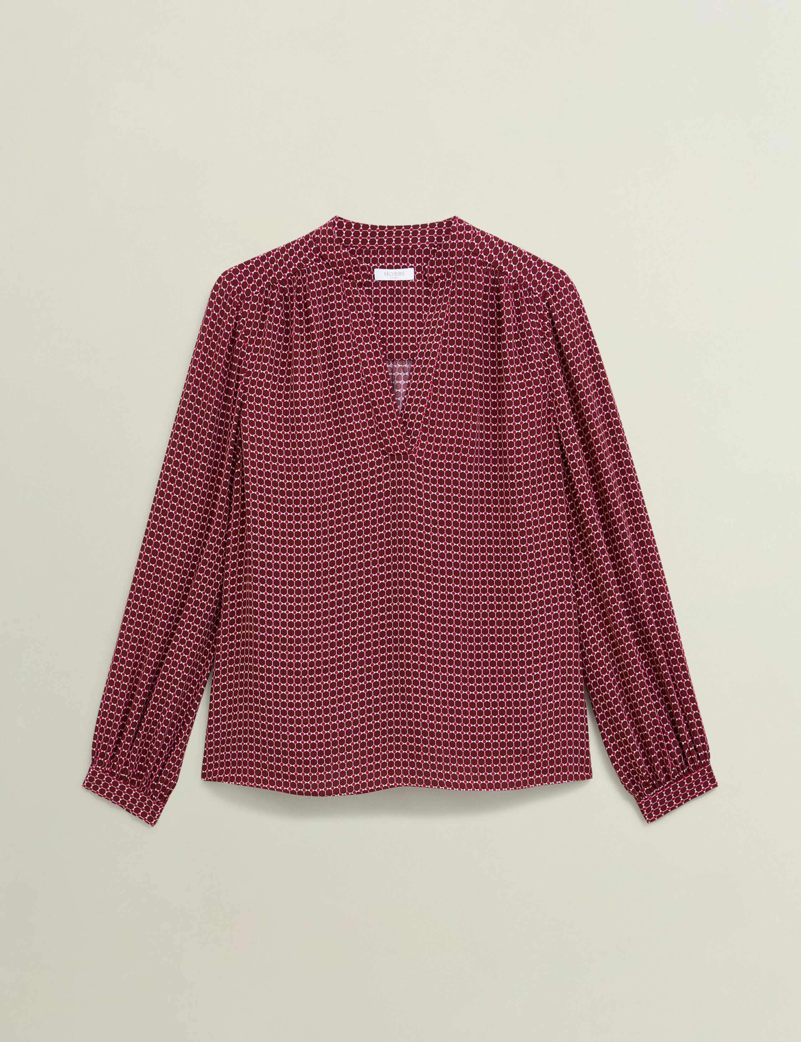Geometric V-Neck Blouse 2 of 5