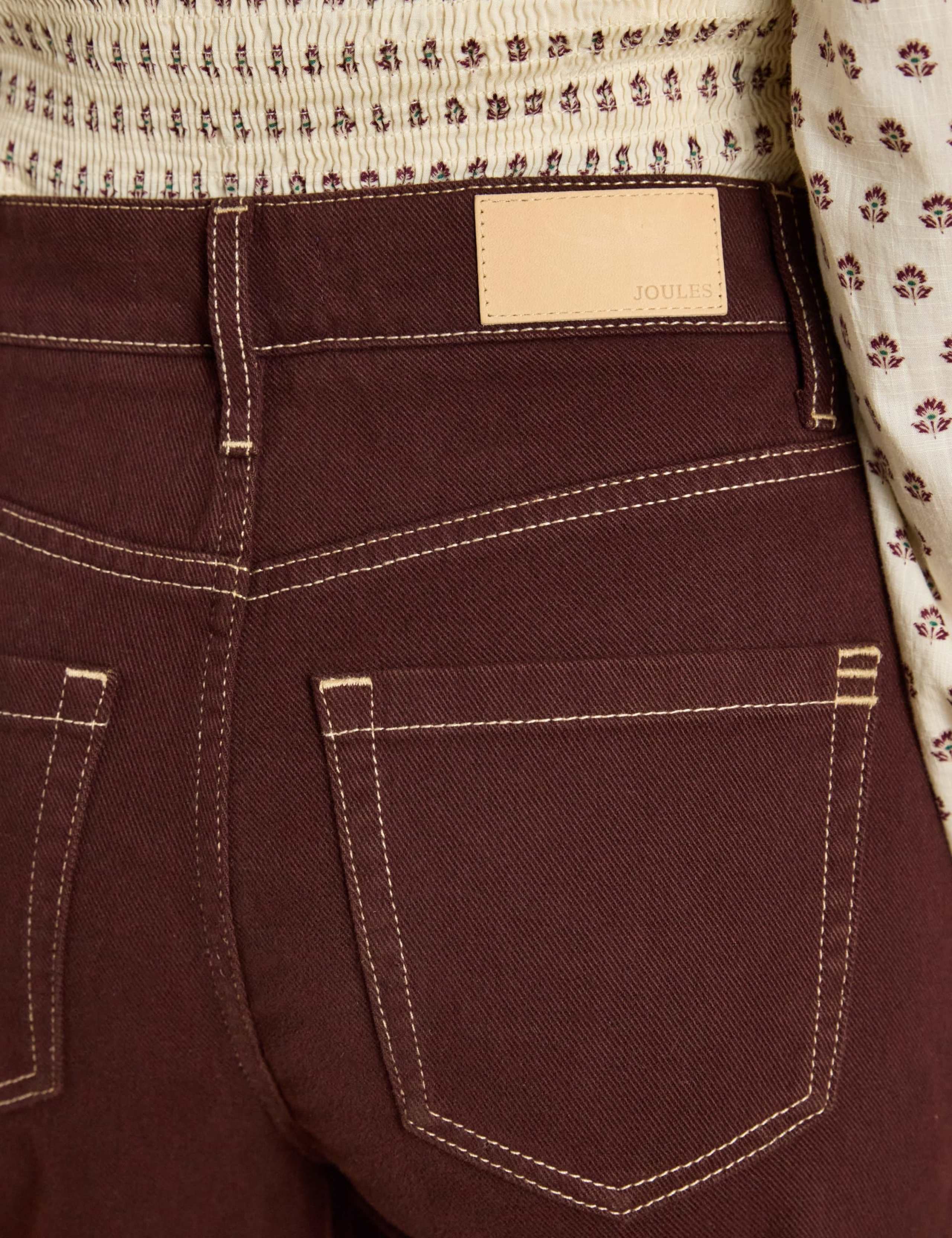 Pure Cotton Denim High Rise Wide Leg Jeans 4 of 6