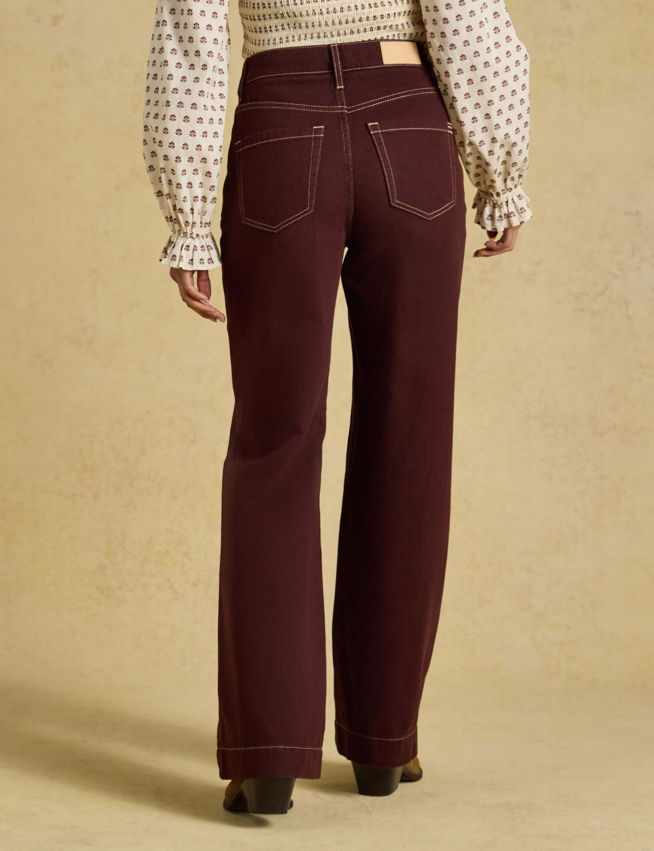 Pure Cotton Denim High Rise Wide Leg Jeans 6 of 6