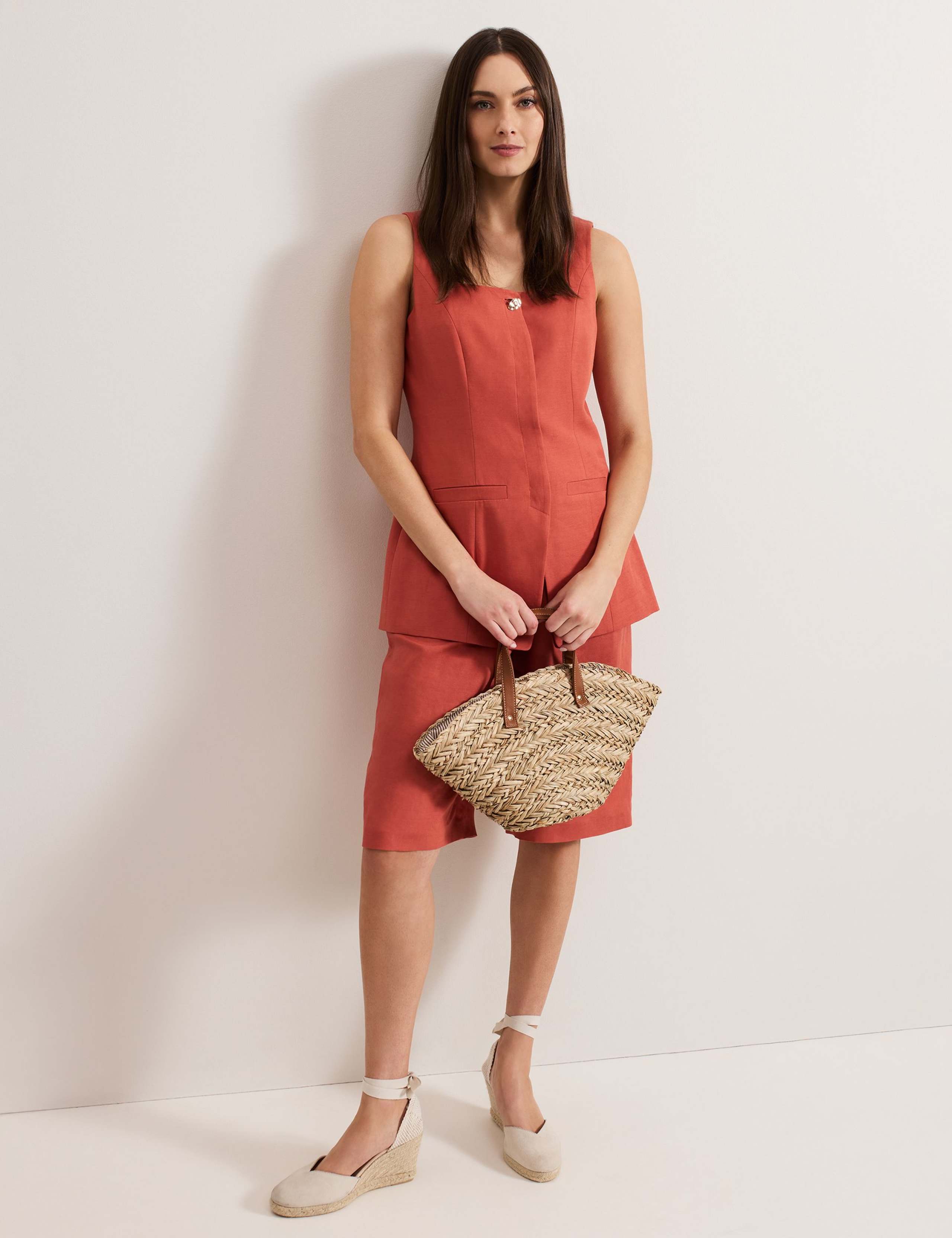 Straw Woven Mini Top Handle Tote Bag 4 of 7