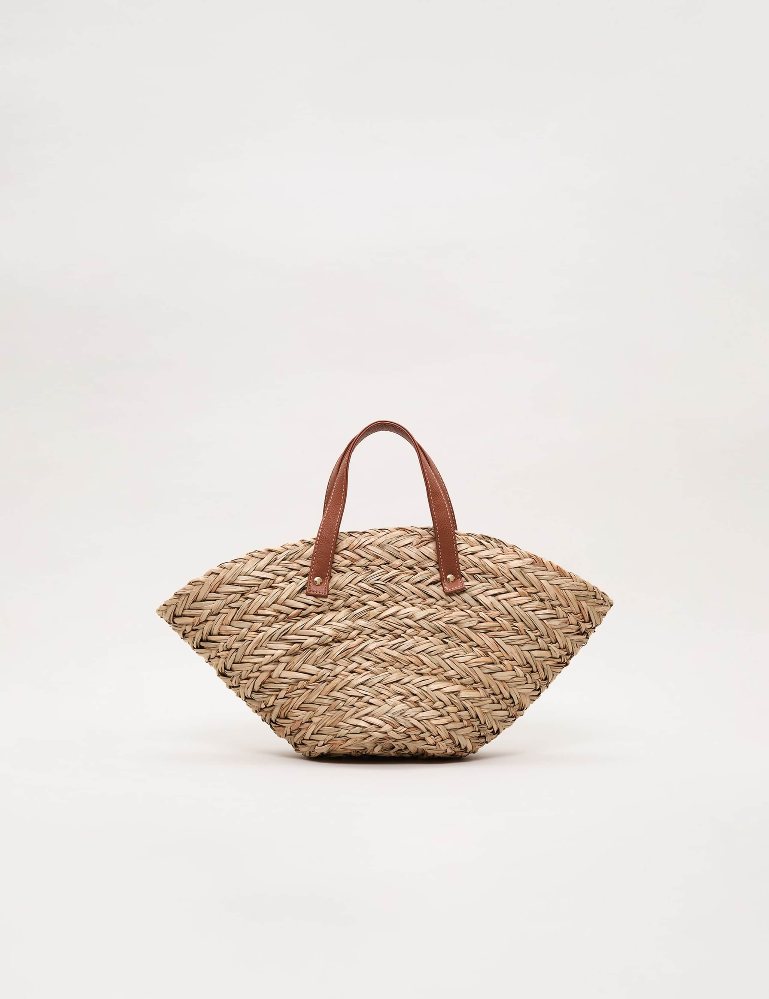 Straw Woven Mini Top Handle Tote Bag 2 of 7