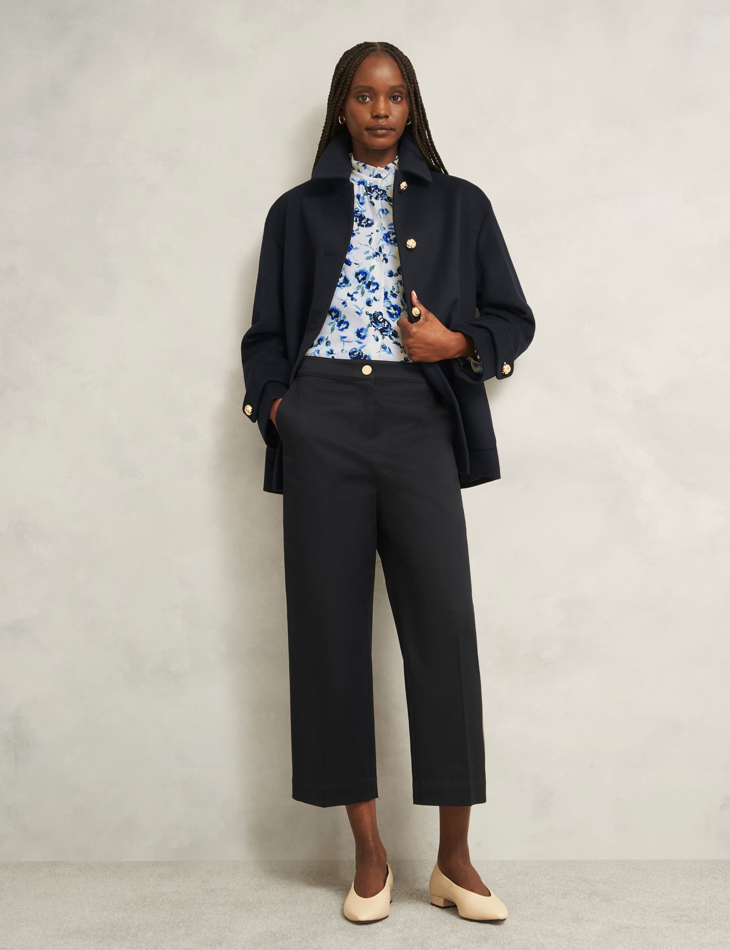 Floral Frill Neck Blouson Sleeve Blouse 3 of 5