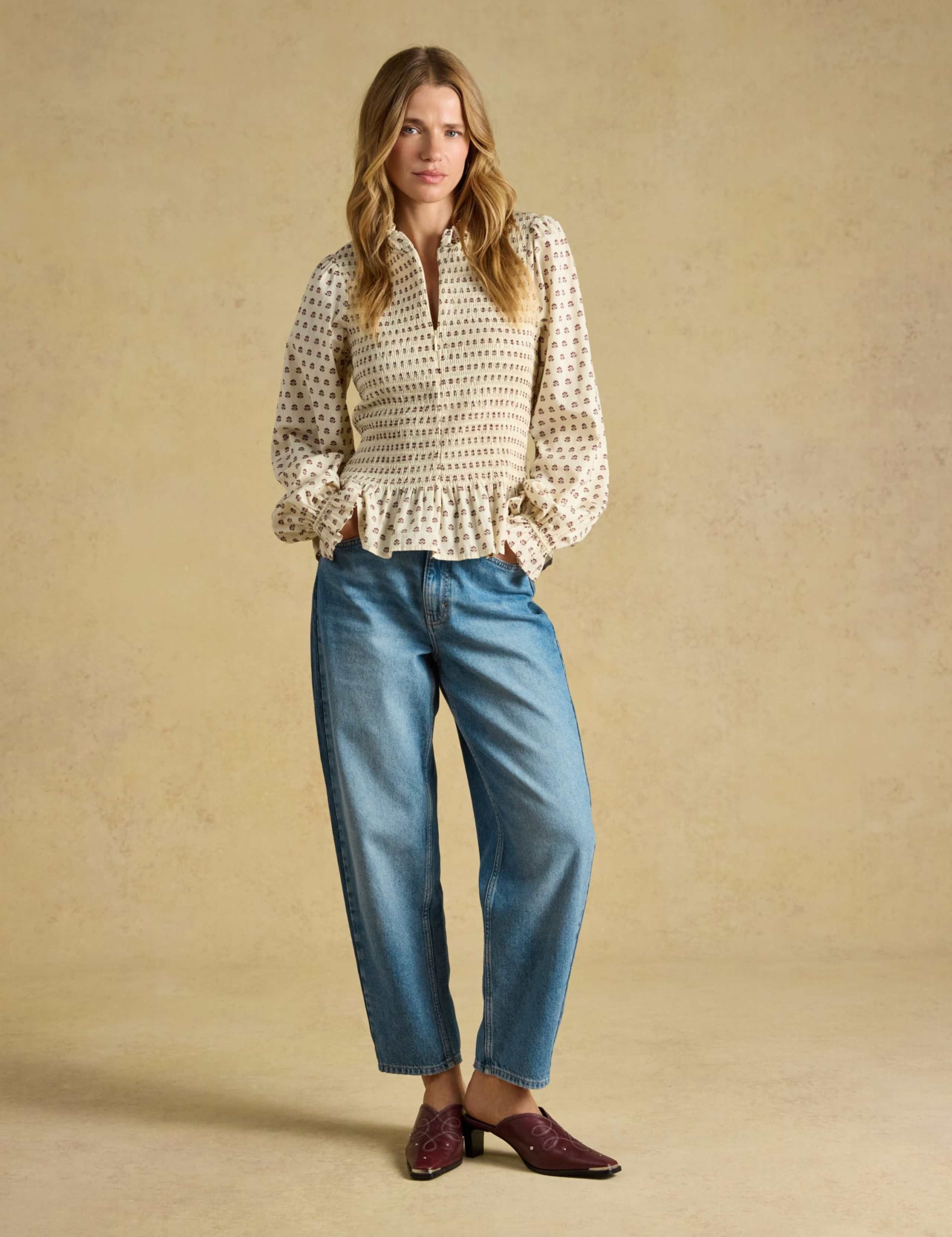 Mid Rise Barrel Leg Jeans 5 of 8