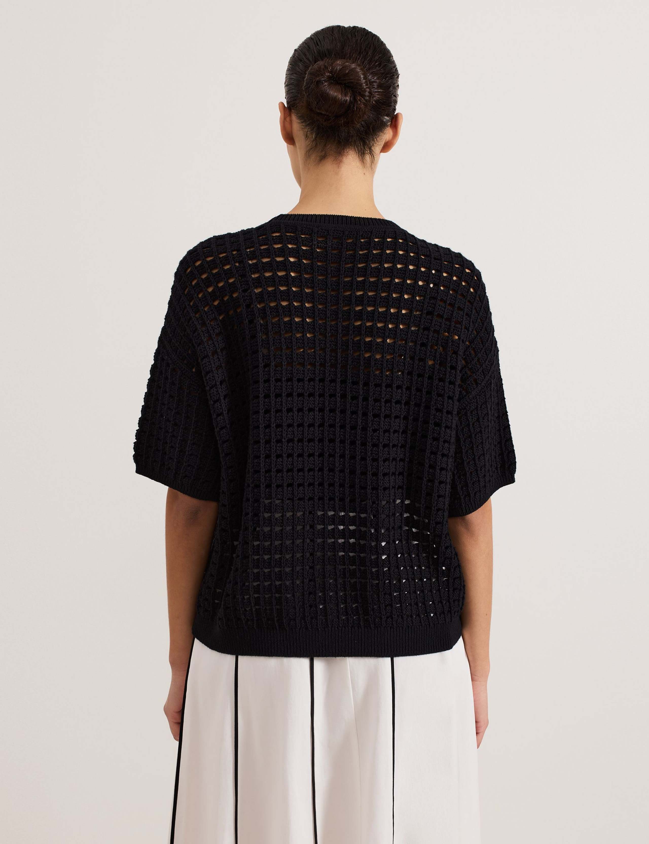 Pure Cotton Textured Knitted Top 7 of 7