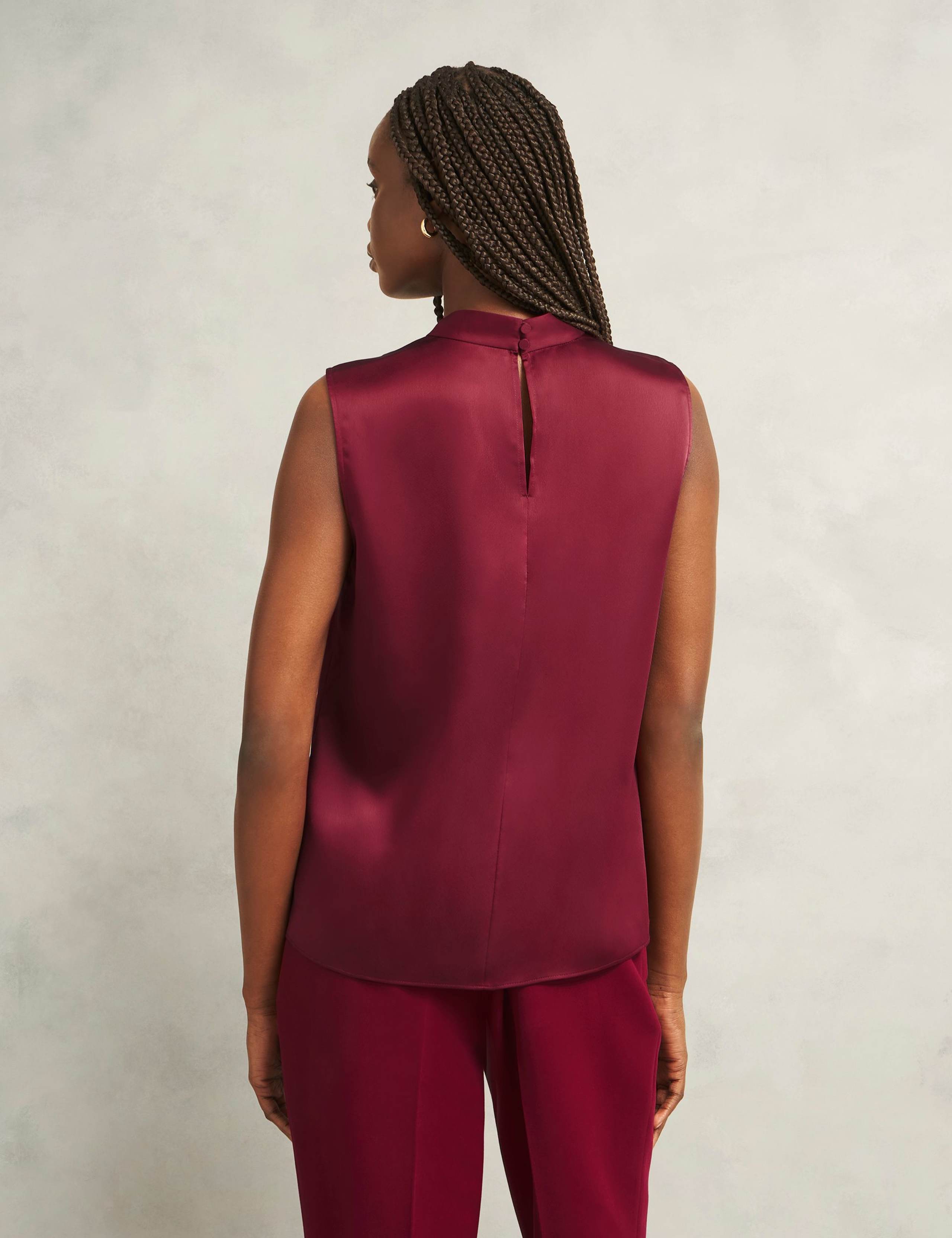 Satin V-Neck Blouse 3 of 6