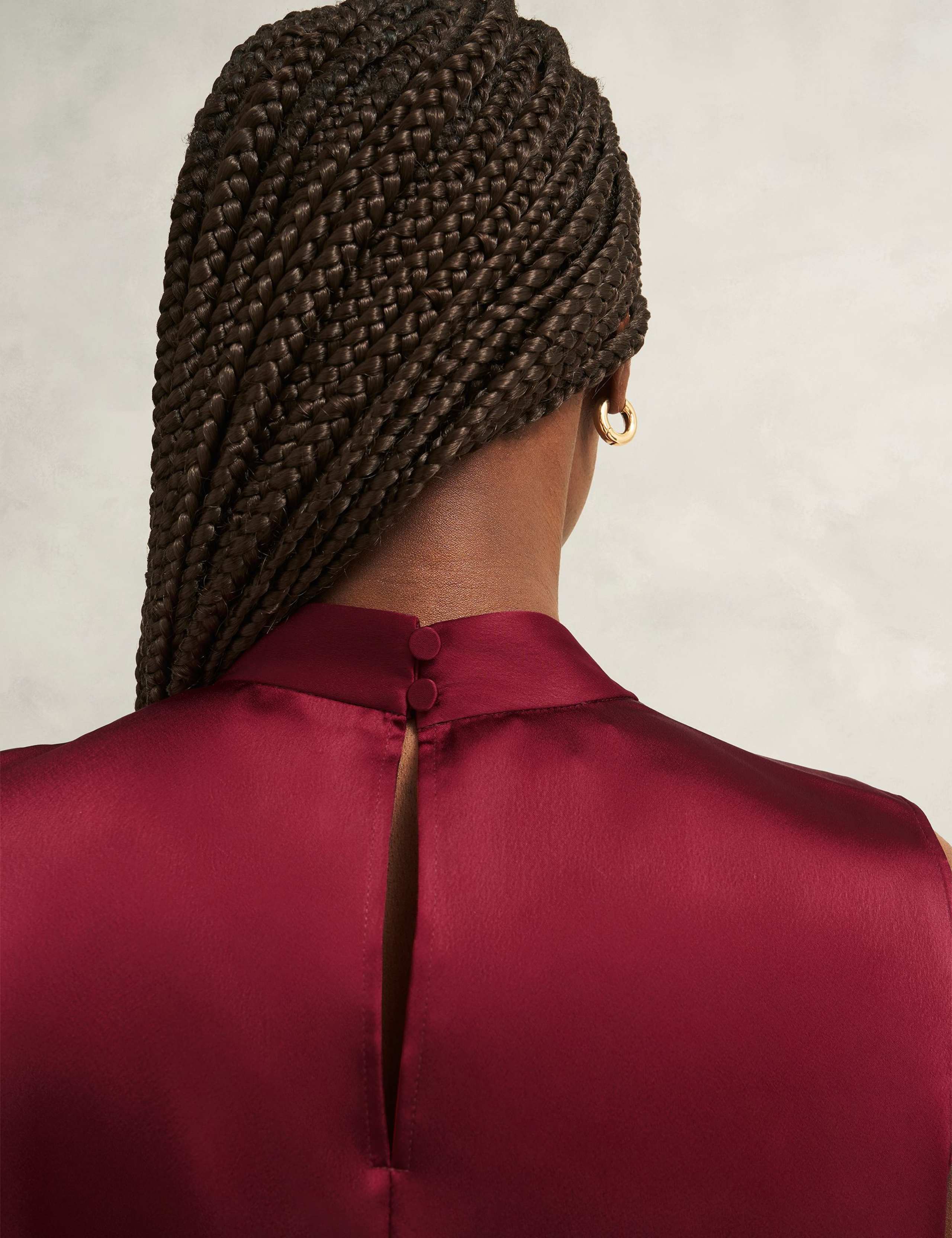Satin V-Neck Blouse 5 of 6