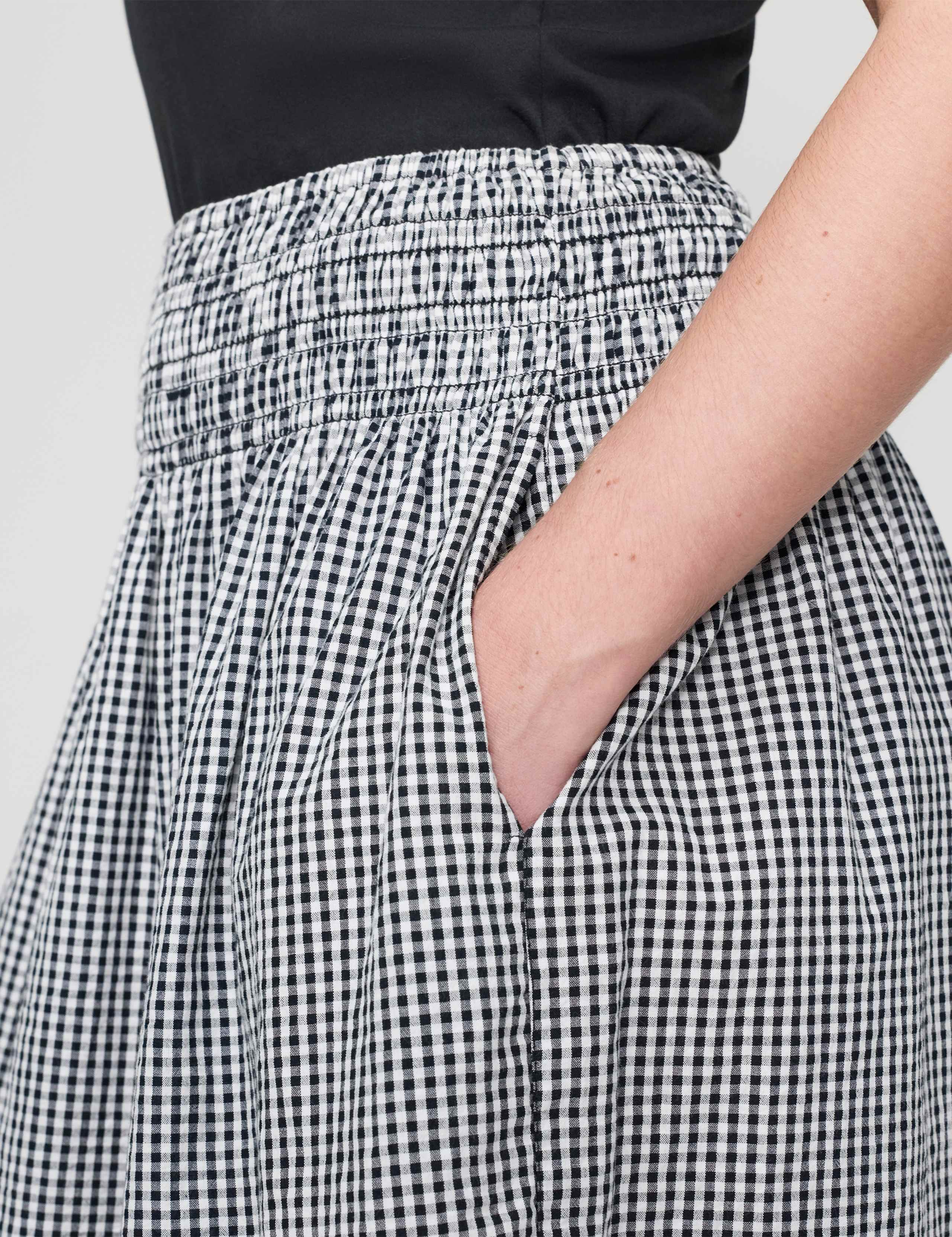 Pure Cotton Gingham Midi Skirt 6 of 6